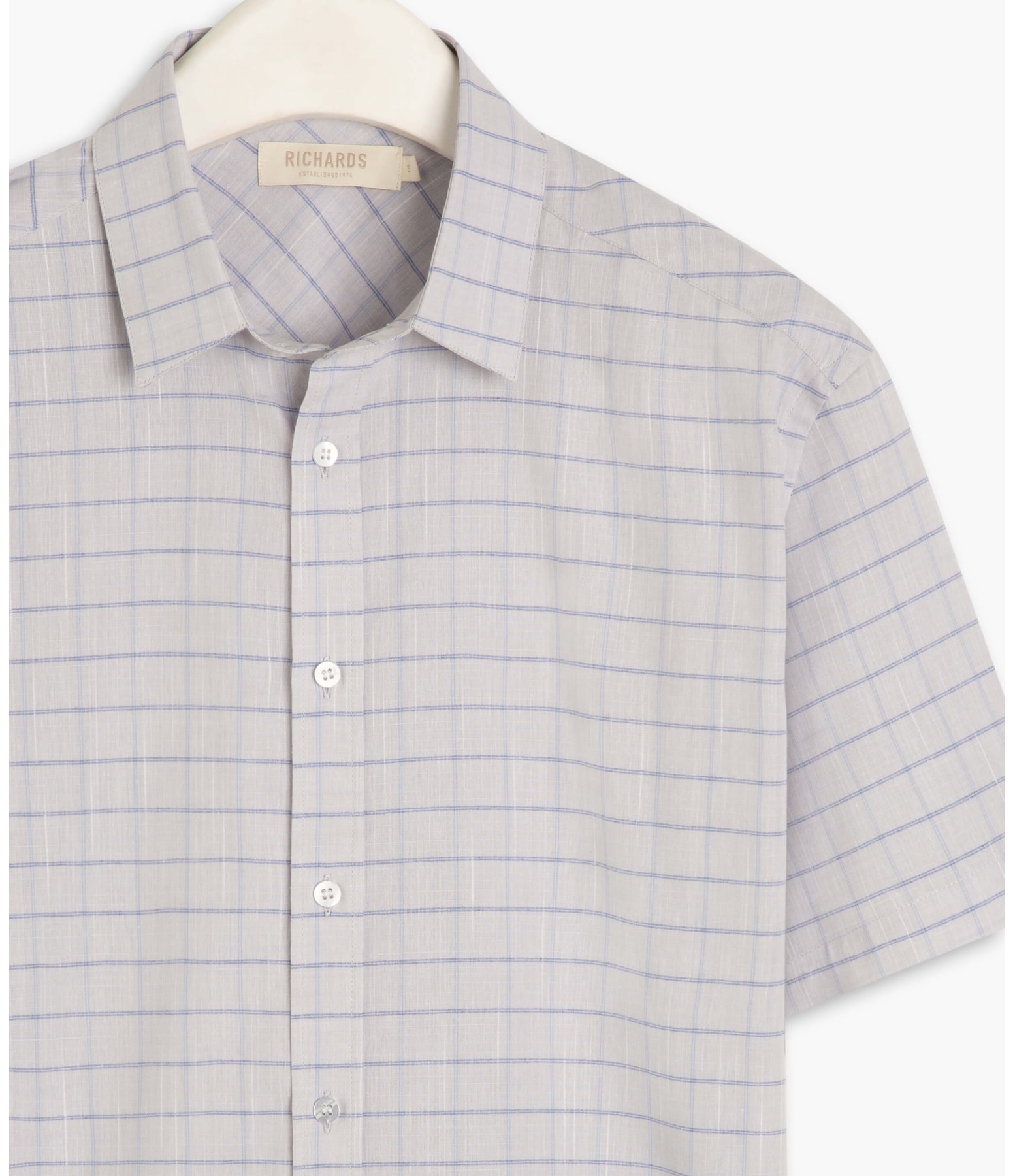 Camisa Xadrez Cacau Mc Cinza Claro