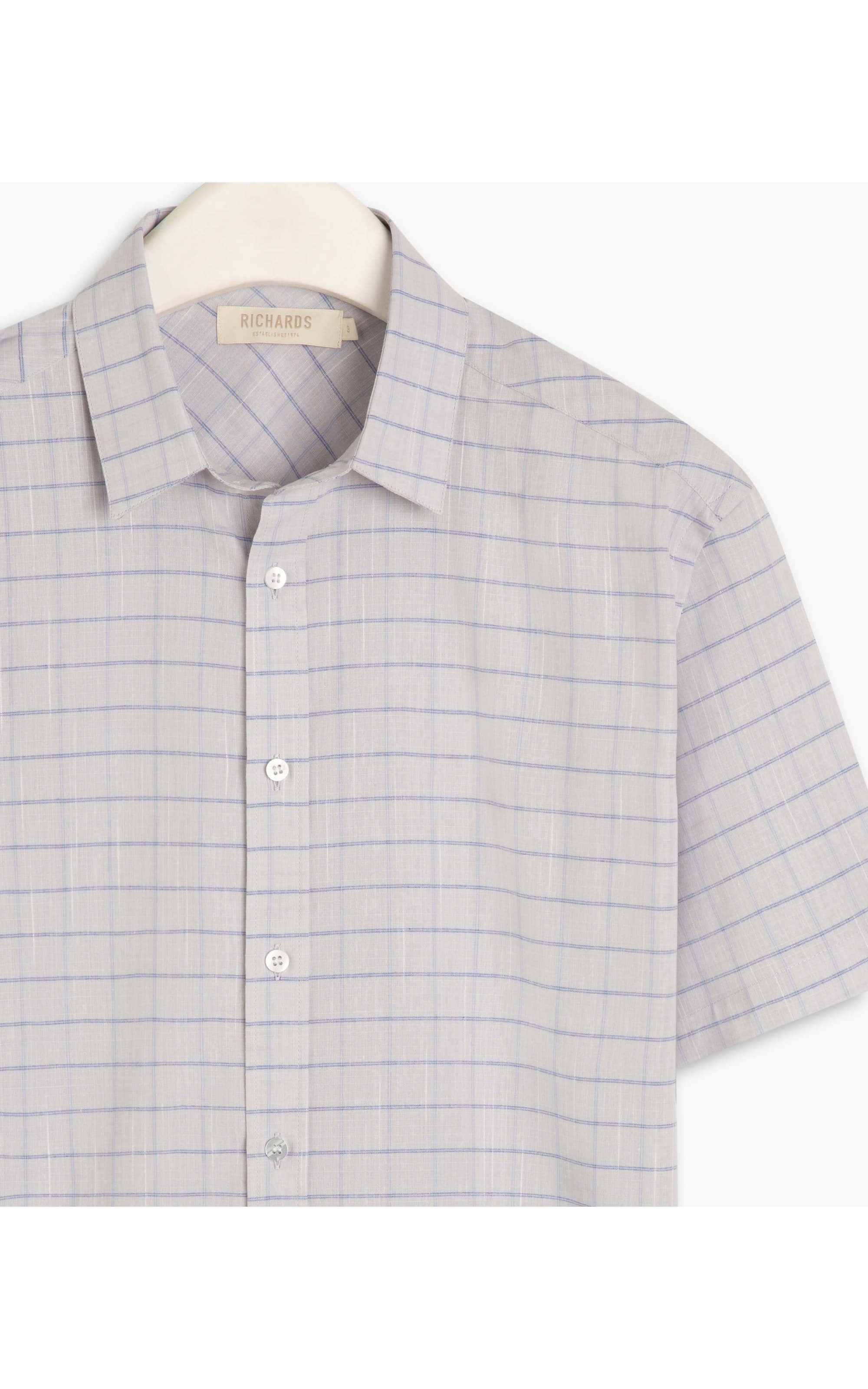 Camisa Xadrez Cacau Mc Cinza Claro