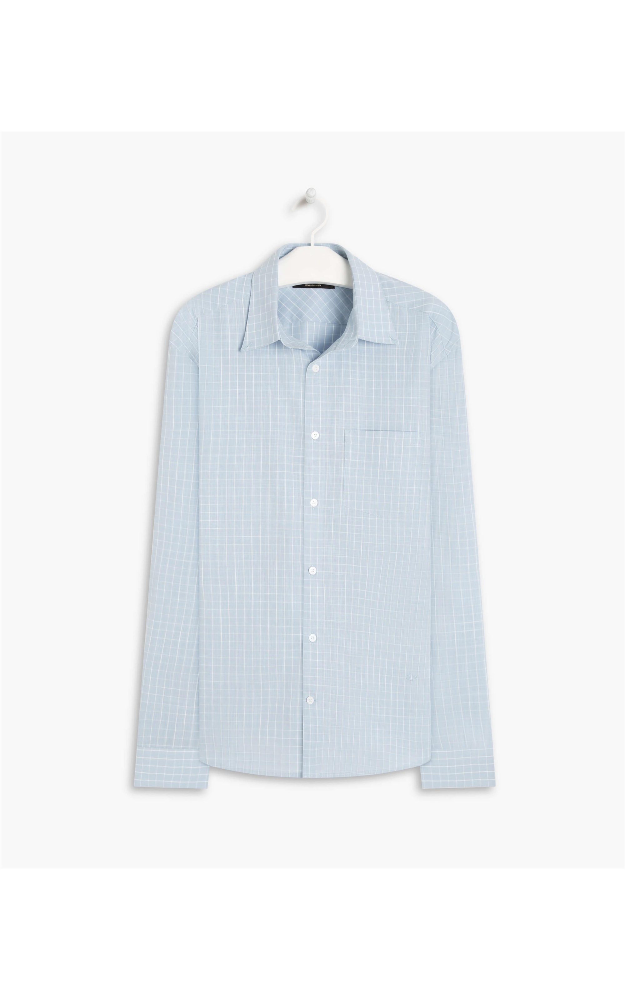 Camisa Xadrez Paulo Ml Azul Claro