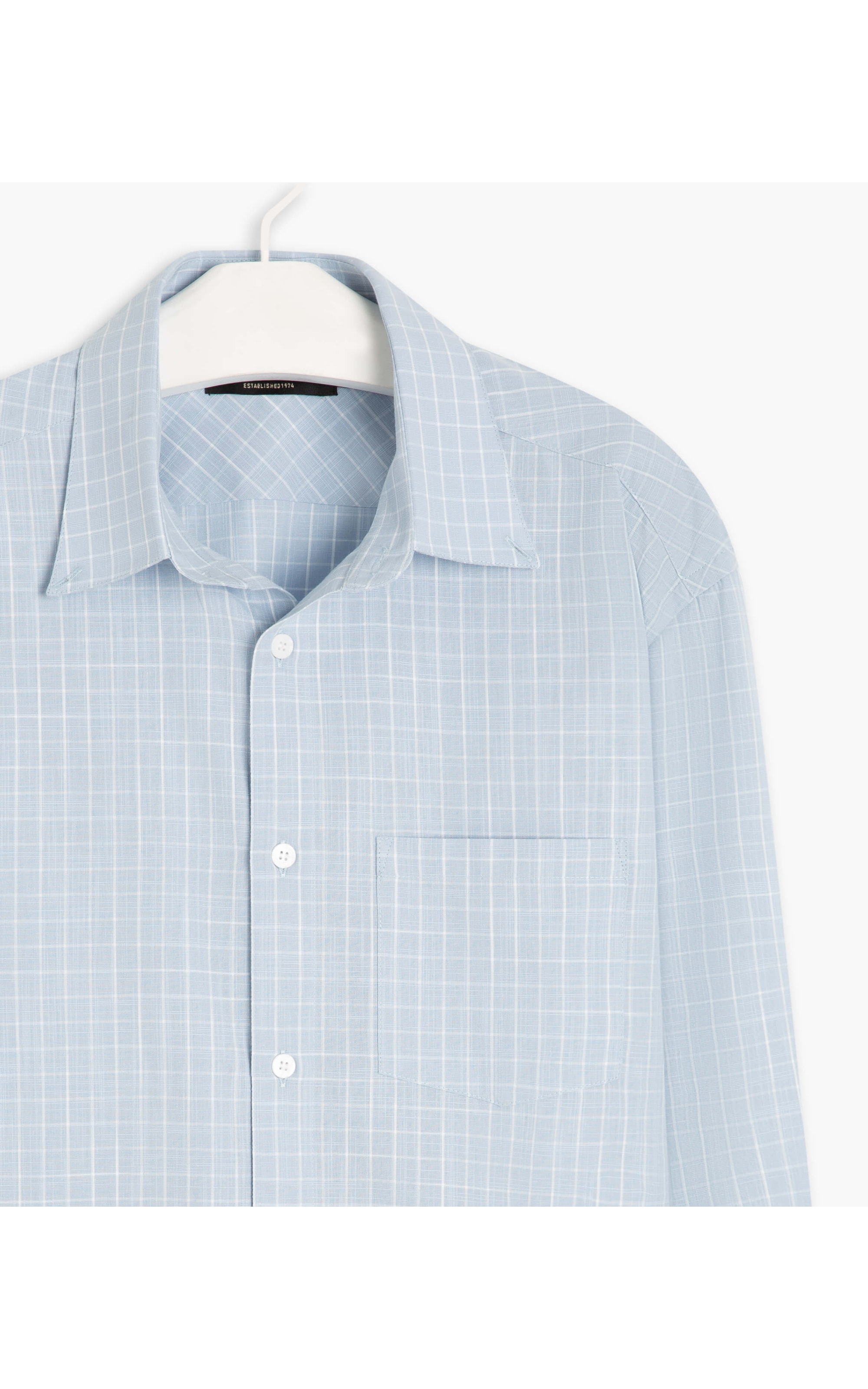 Camisa Xadrez Paulo Ml Azul Claro