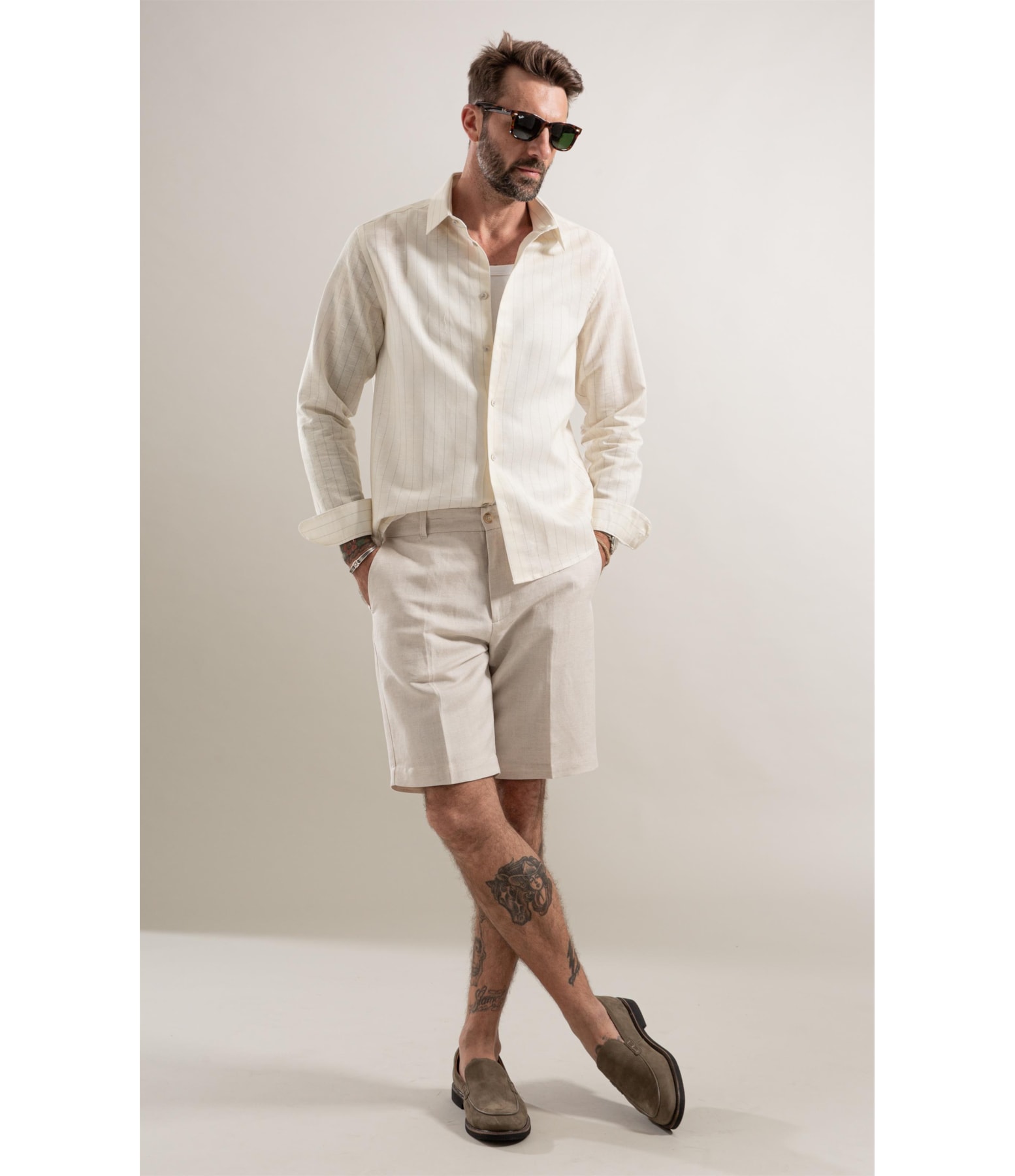Camisa Zproto Linho Amarelo Claro