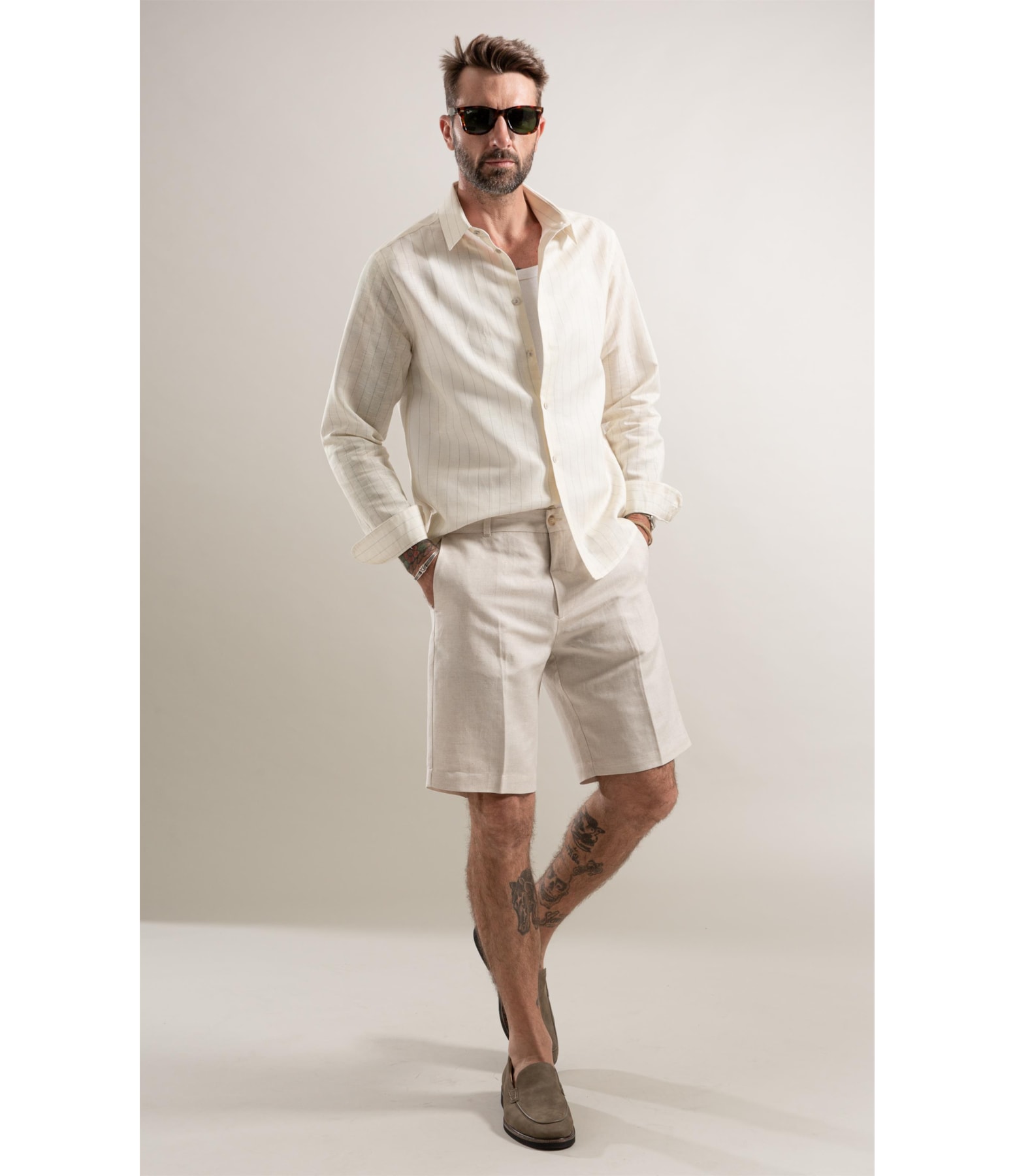 Camisa Zproto Linho Amarelo Claro