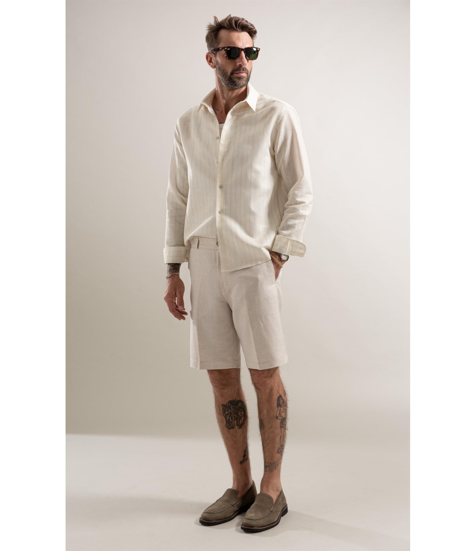 Camisa Zproto Linho Amarelo Claro