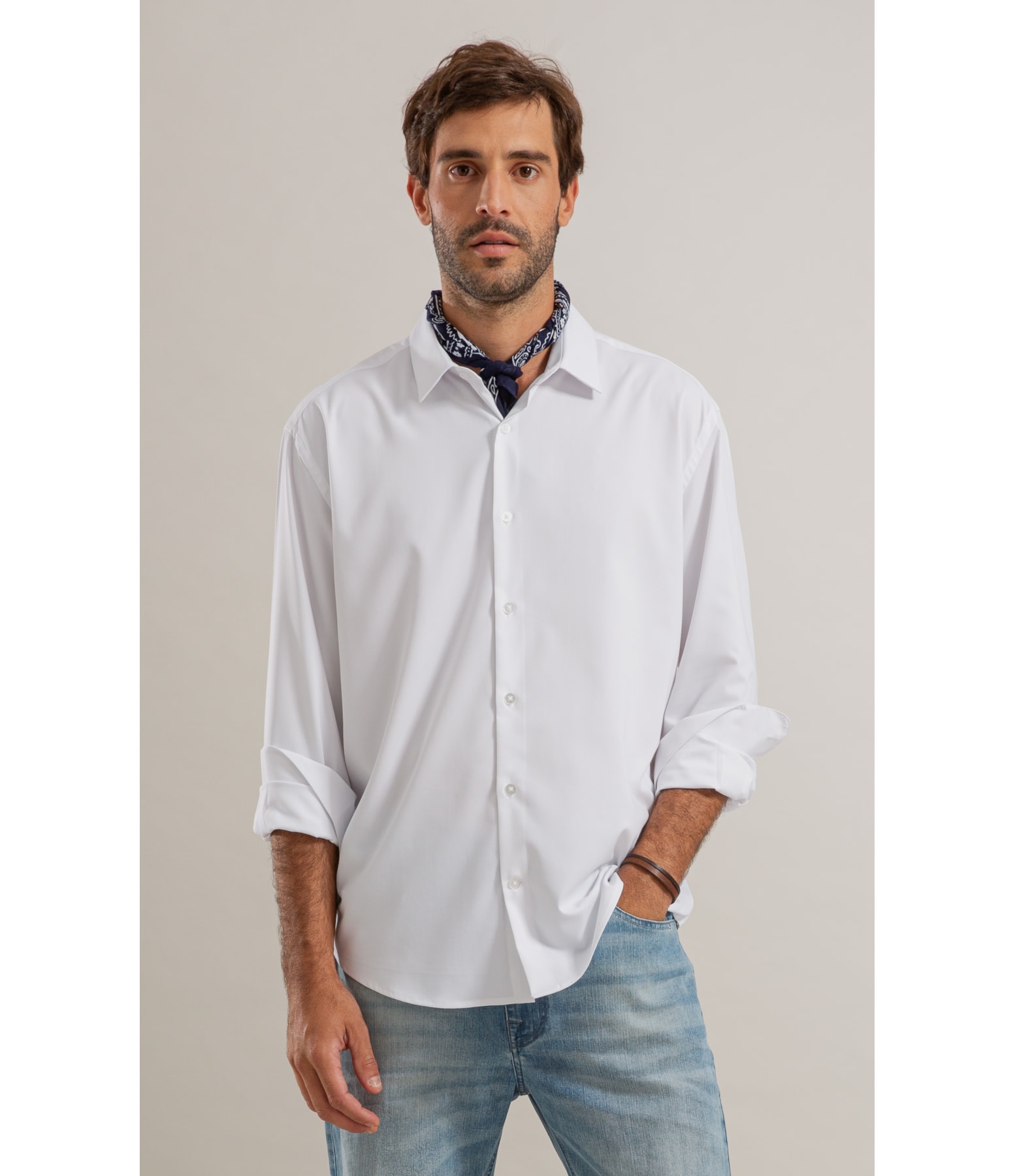 Camisas Politech Maquineta Ml Branco
