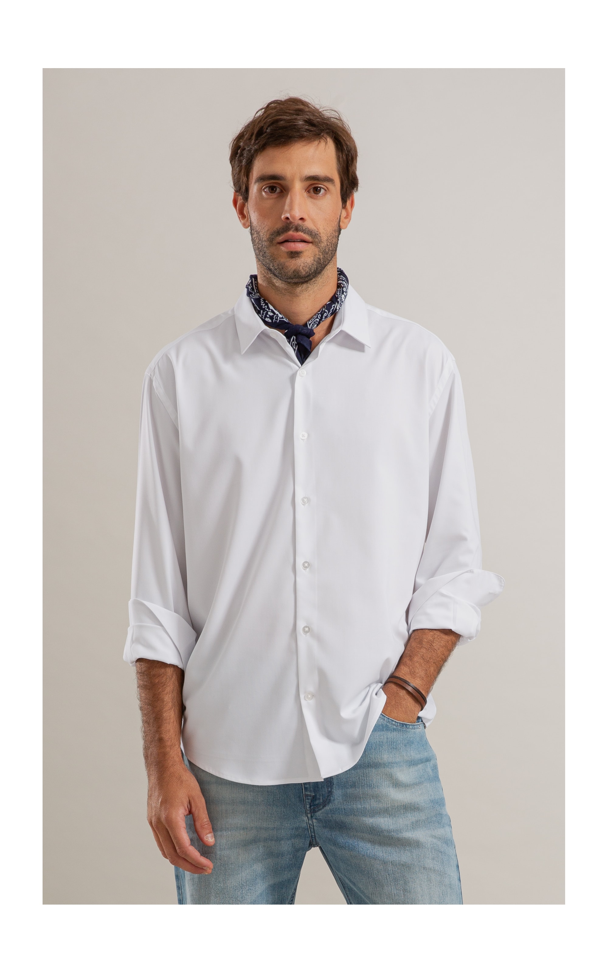 Camisas Politech Maquineta Ml Branco