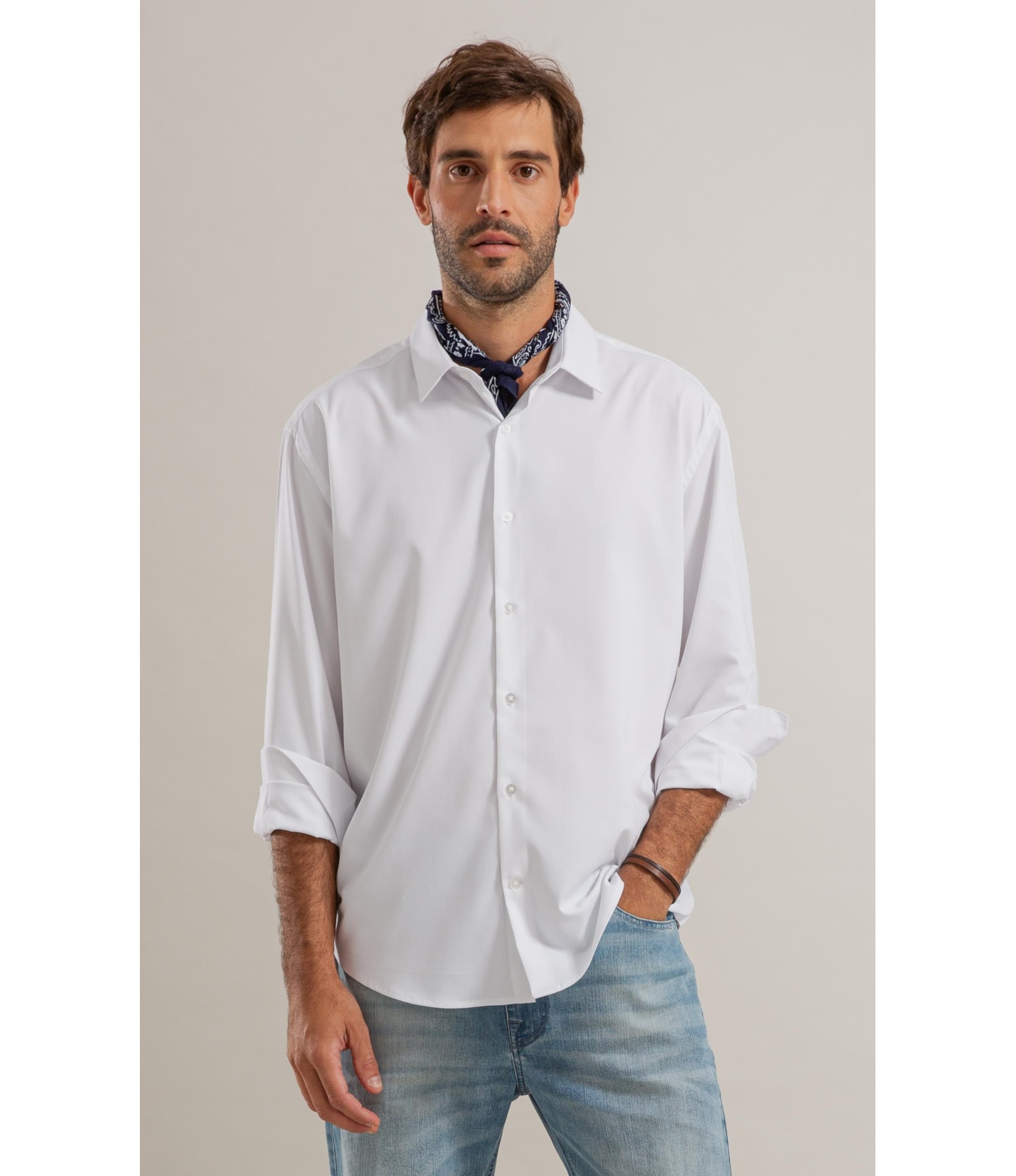 Camisas Politech Maquineta Ml Branco