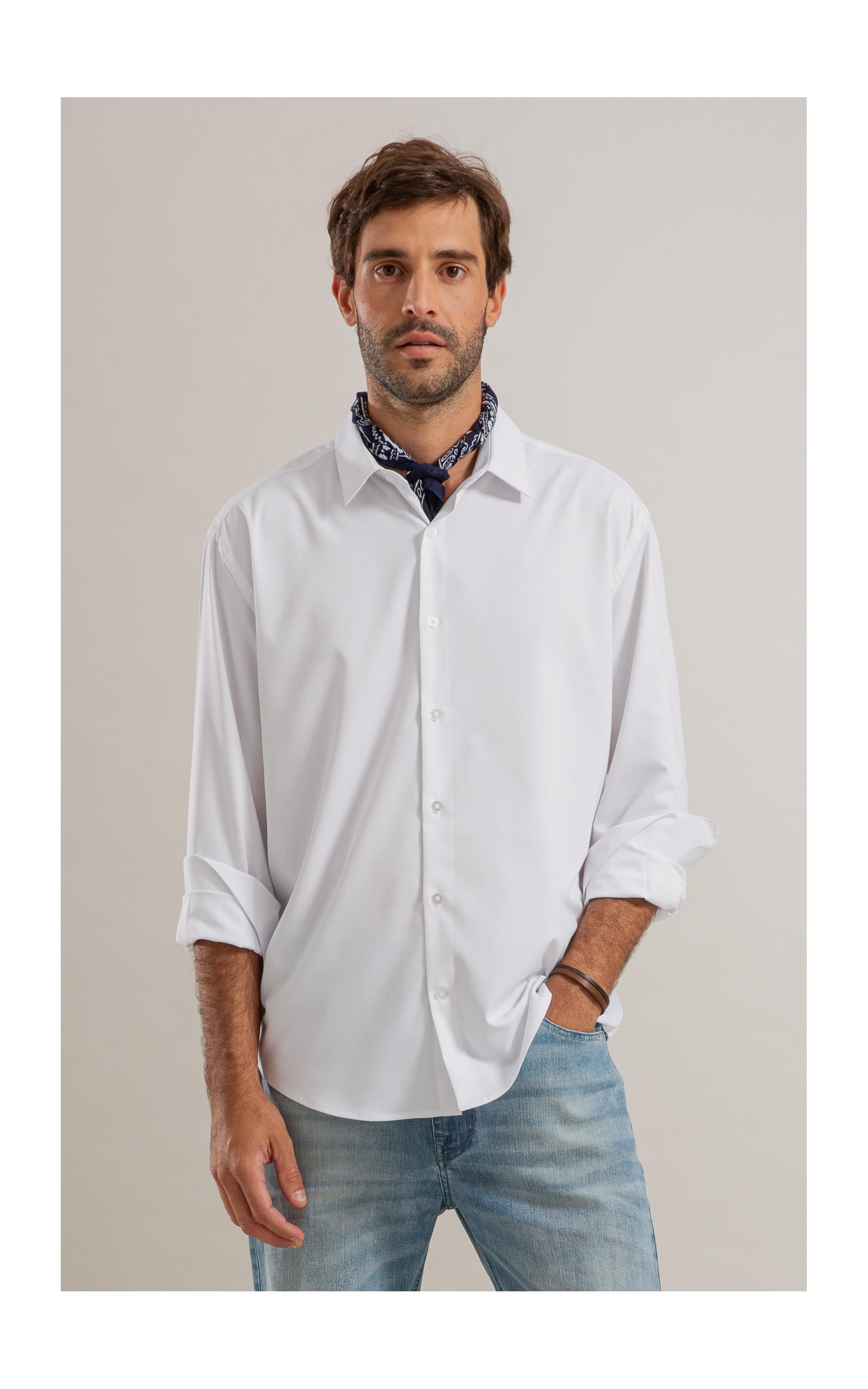 Camisas Politech Maquineta Ml Branco
