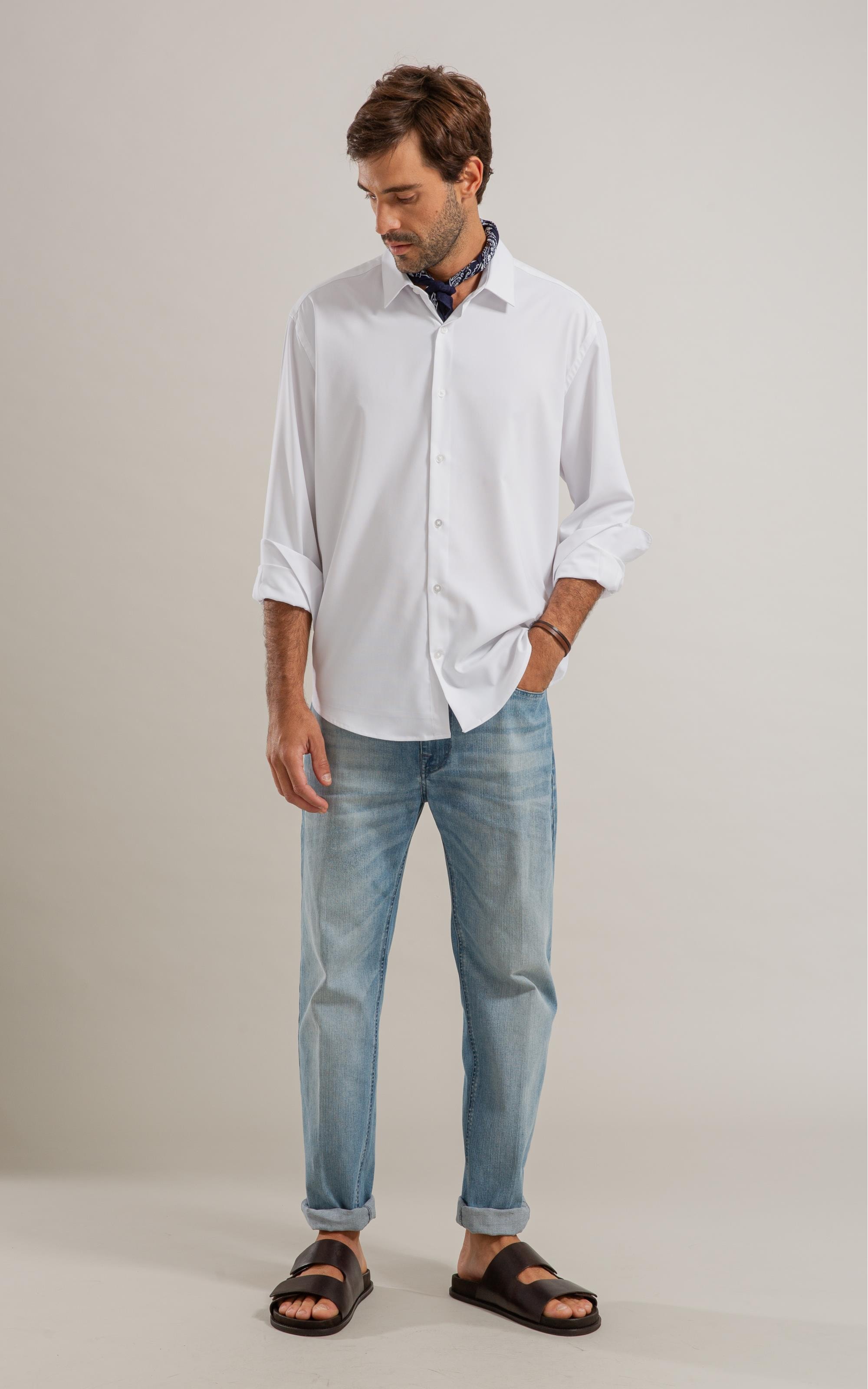 Camisas Politech Maquineta Ml Branco