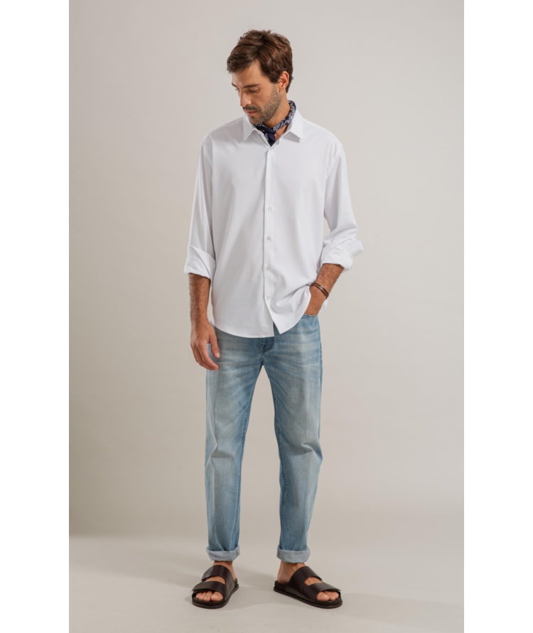 Camisas Politech Maquineta Ml Branco