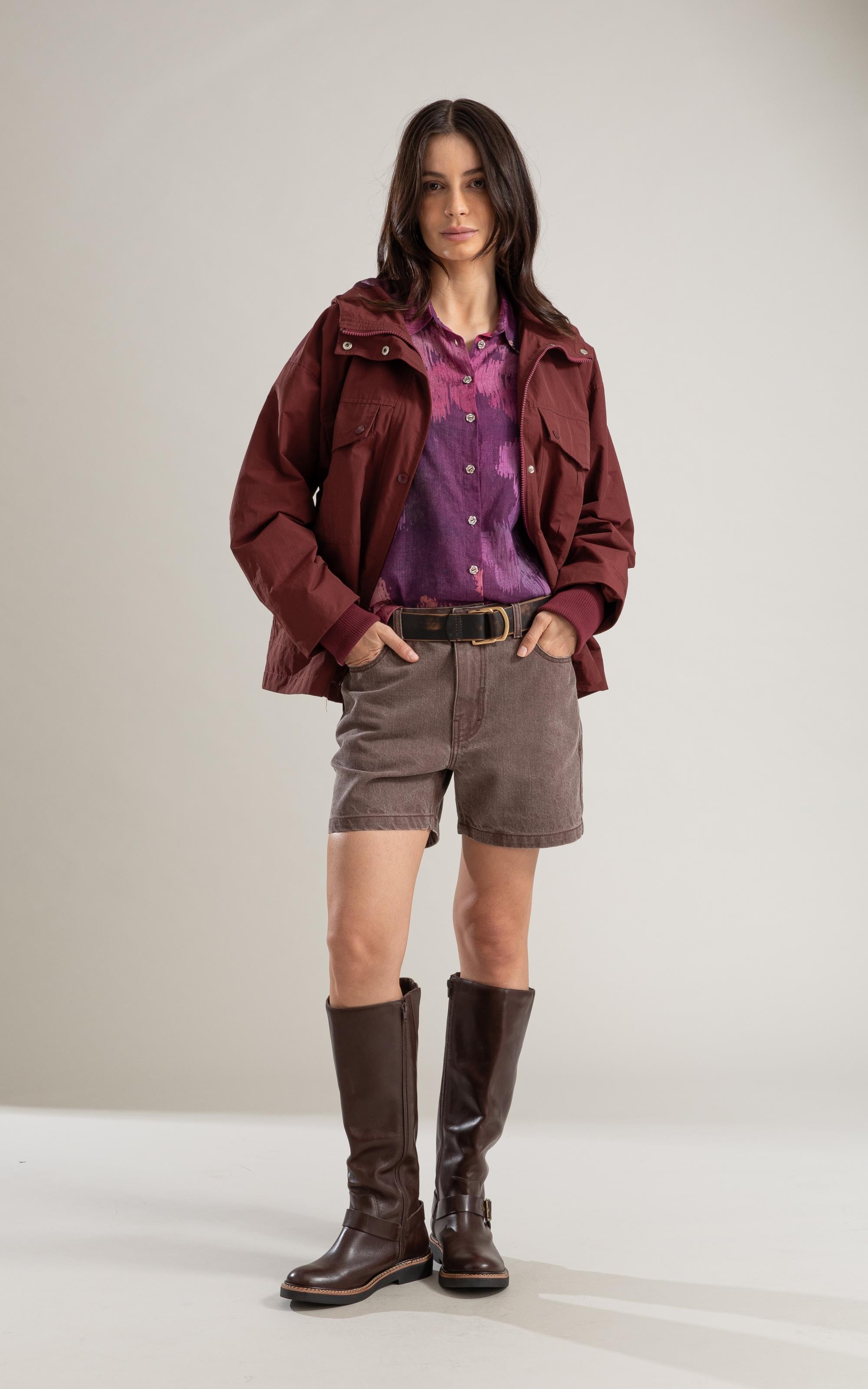 (Canc)bermuda Trincado Candy Color Marrom