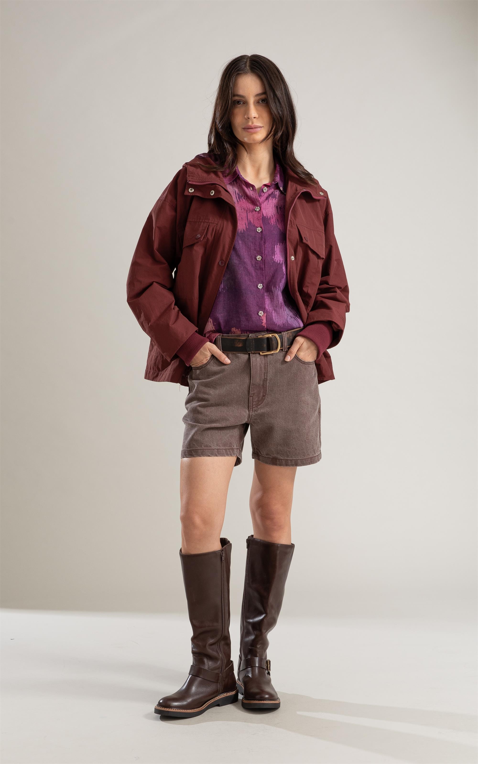 (Canc)bermuda Trincado Candy Color Marrom