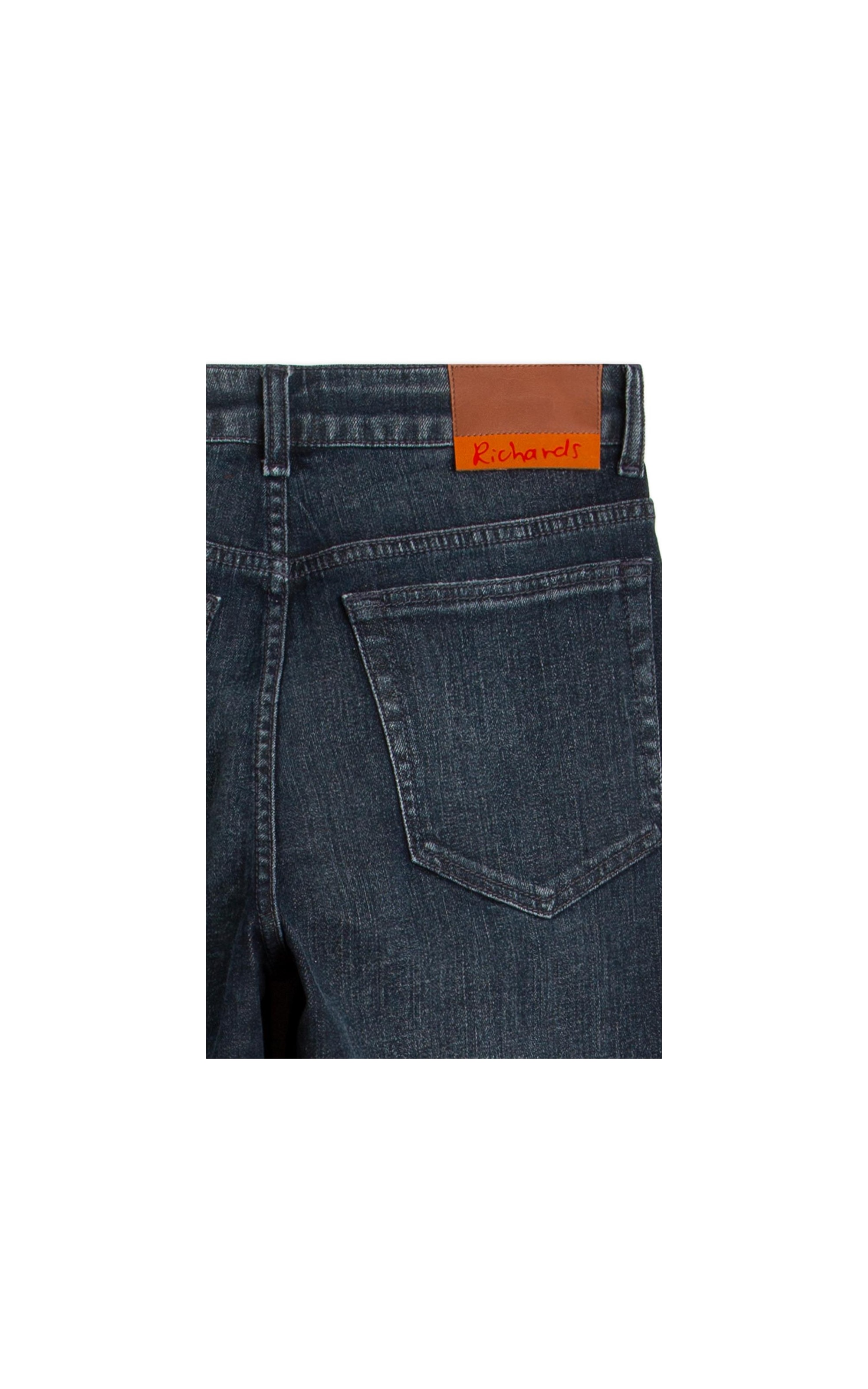 (Canc.)calca Dark Forest Elastic Reta Mi 2123-Lav.Escuro C/ Resina