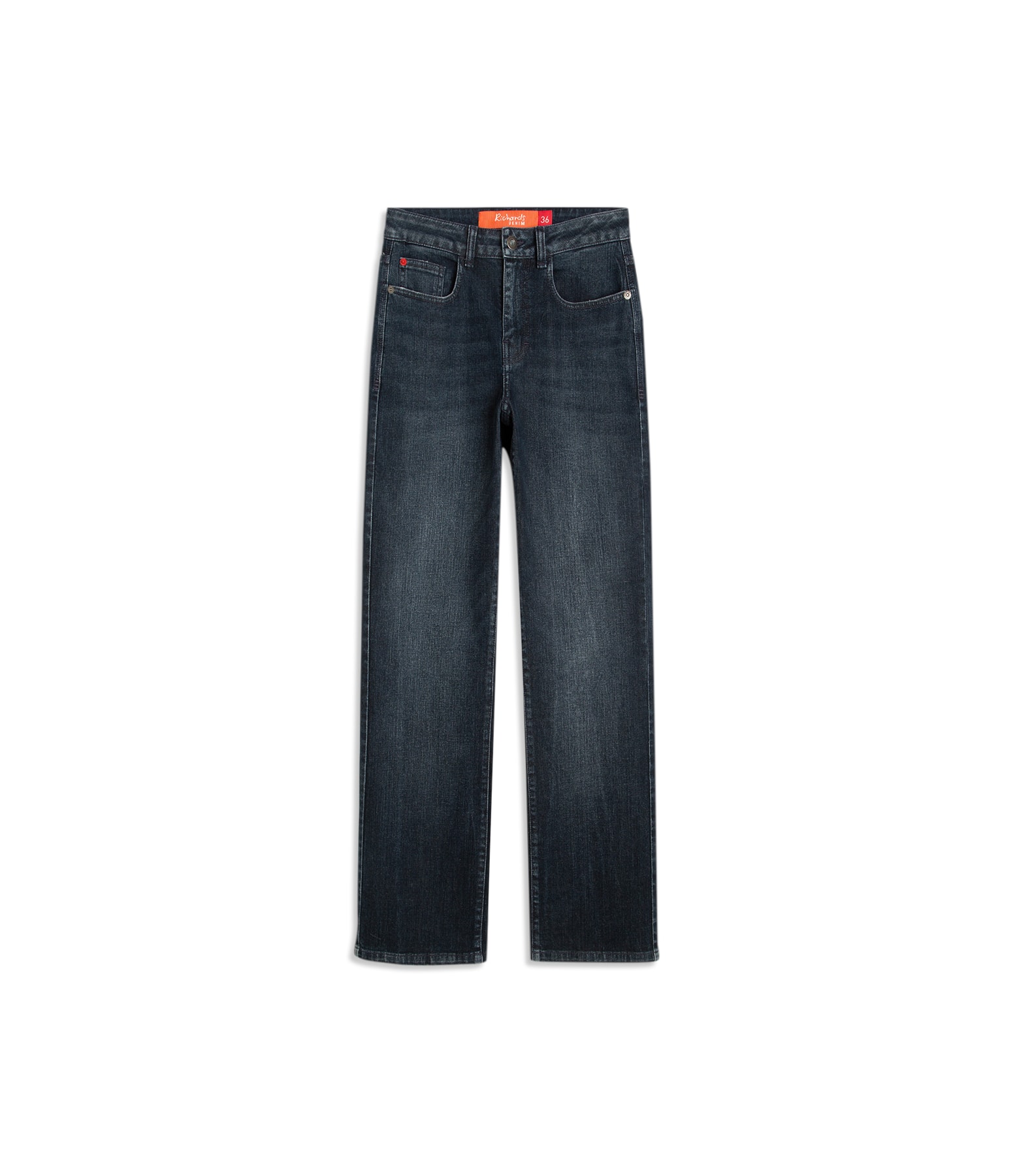 (Canc.)calca Dark Forest Elastic Reta Mi 2123-Lav.Escuro C/ Resina