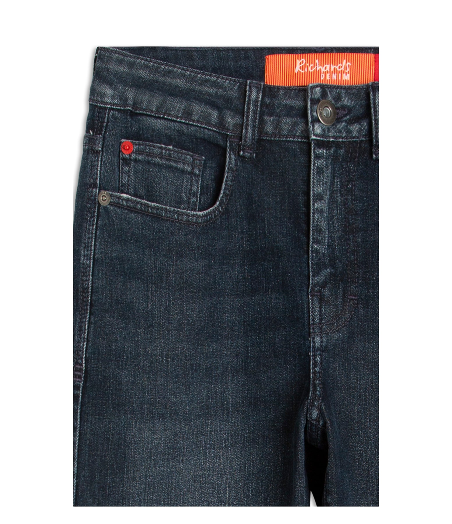 (Canc.)calca Dark Forest Elastic Reta Mi 2123-Lav.Escuro C/ Resina