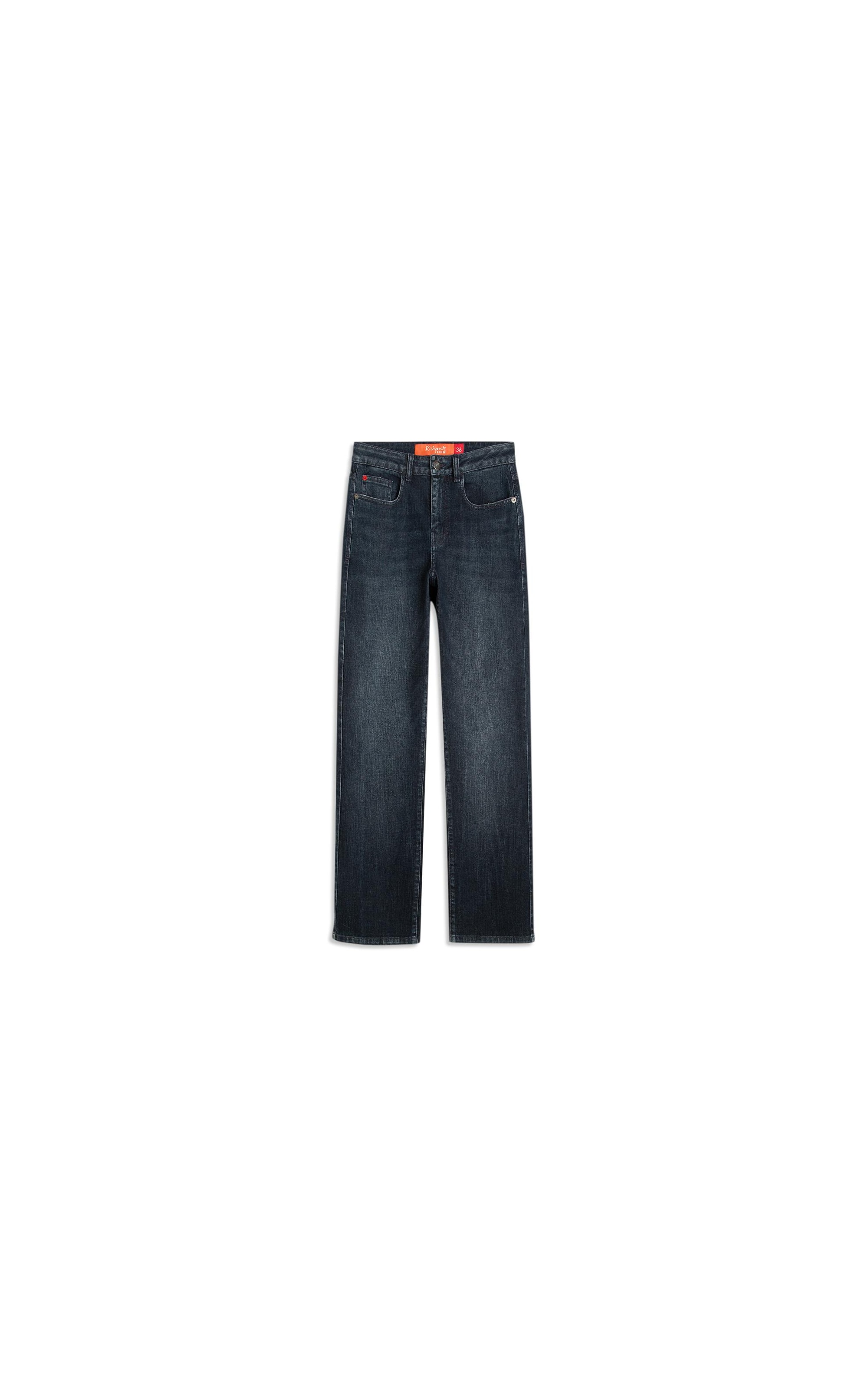(Canc.)calca Dark Forest Elastic Reta Mi 2123-Lav.Escuro C/ Resina