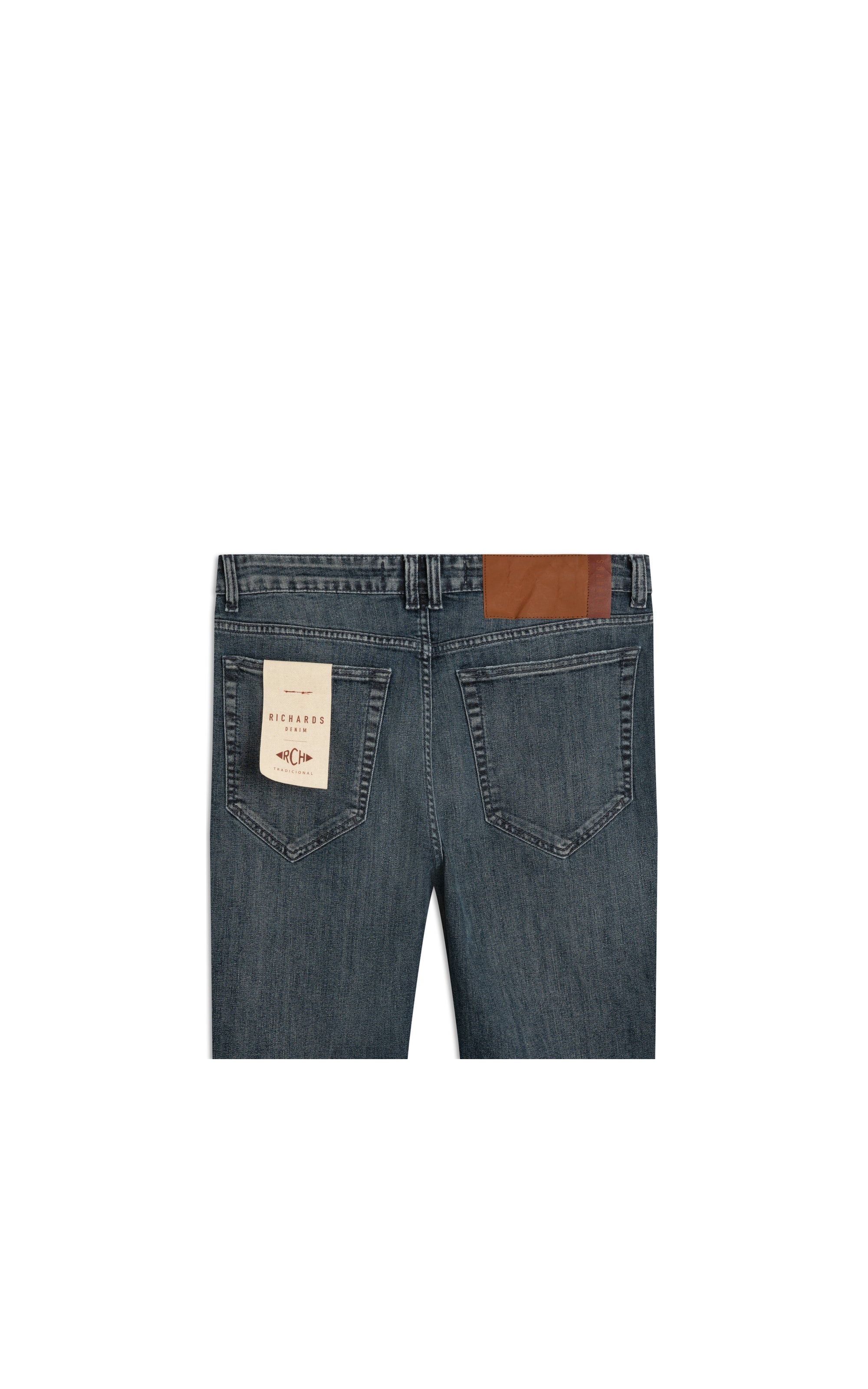 (Canc.) Calca High Conf Dark Indigo Trad Lav.Médio C/ Rebolo