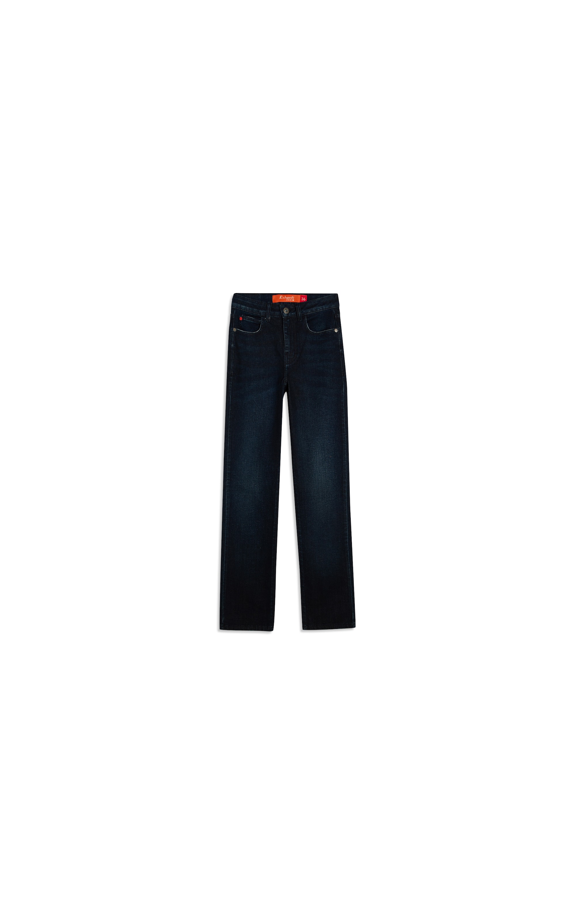(Canc.)calca New Blue Elastic Reta Fefa 2112-Lav. Escuro C/ Used