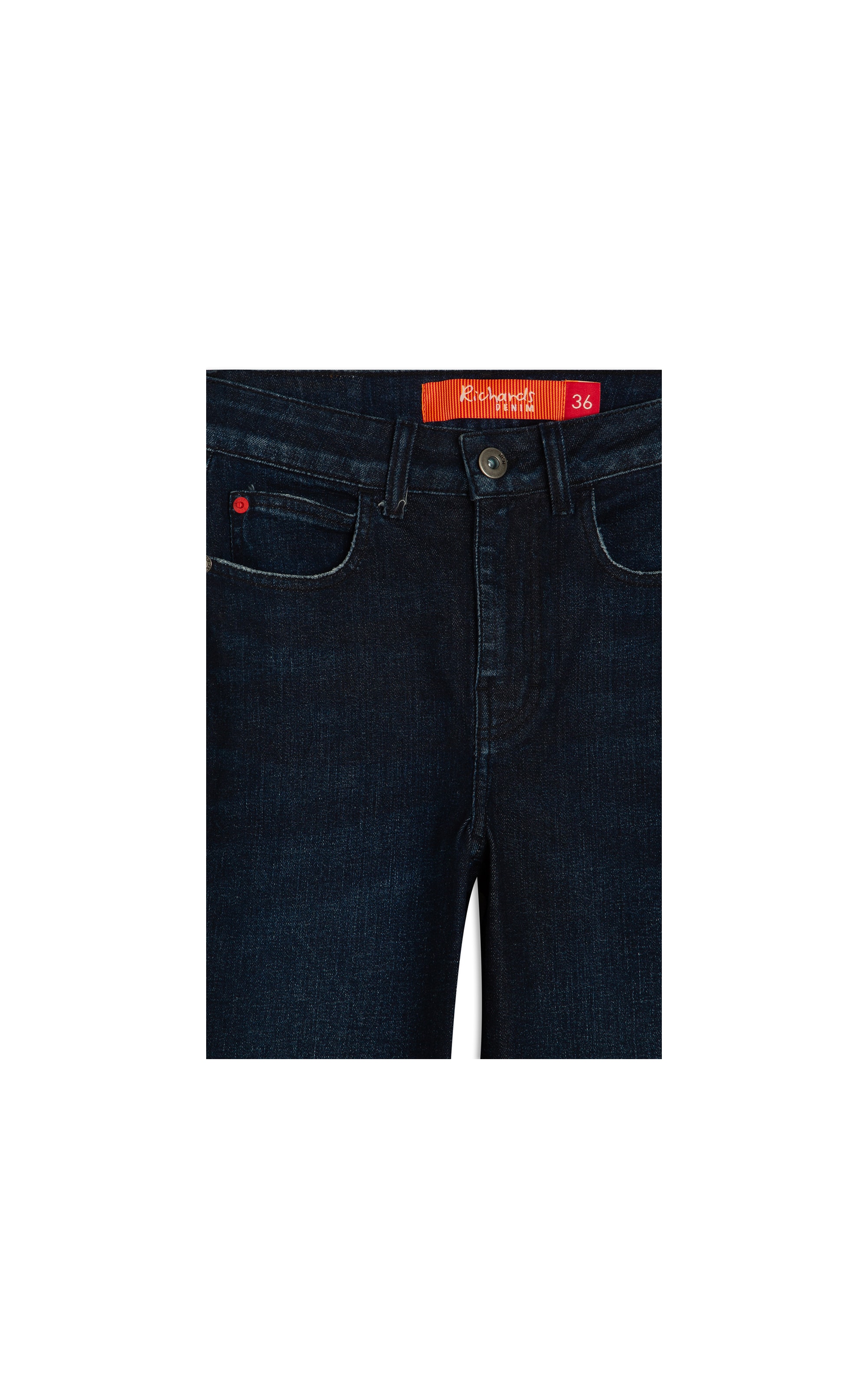 (Canc.)calca New Blue Elastic Reta Fefa 2112-Lav. Escuro C/ Used