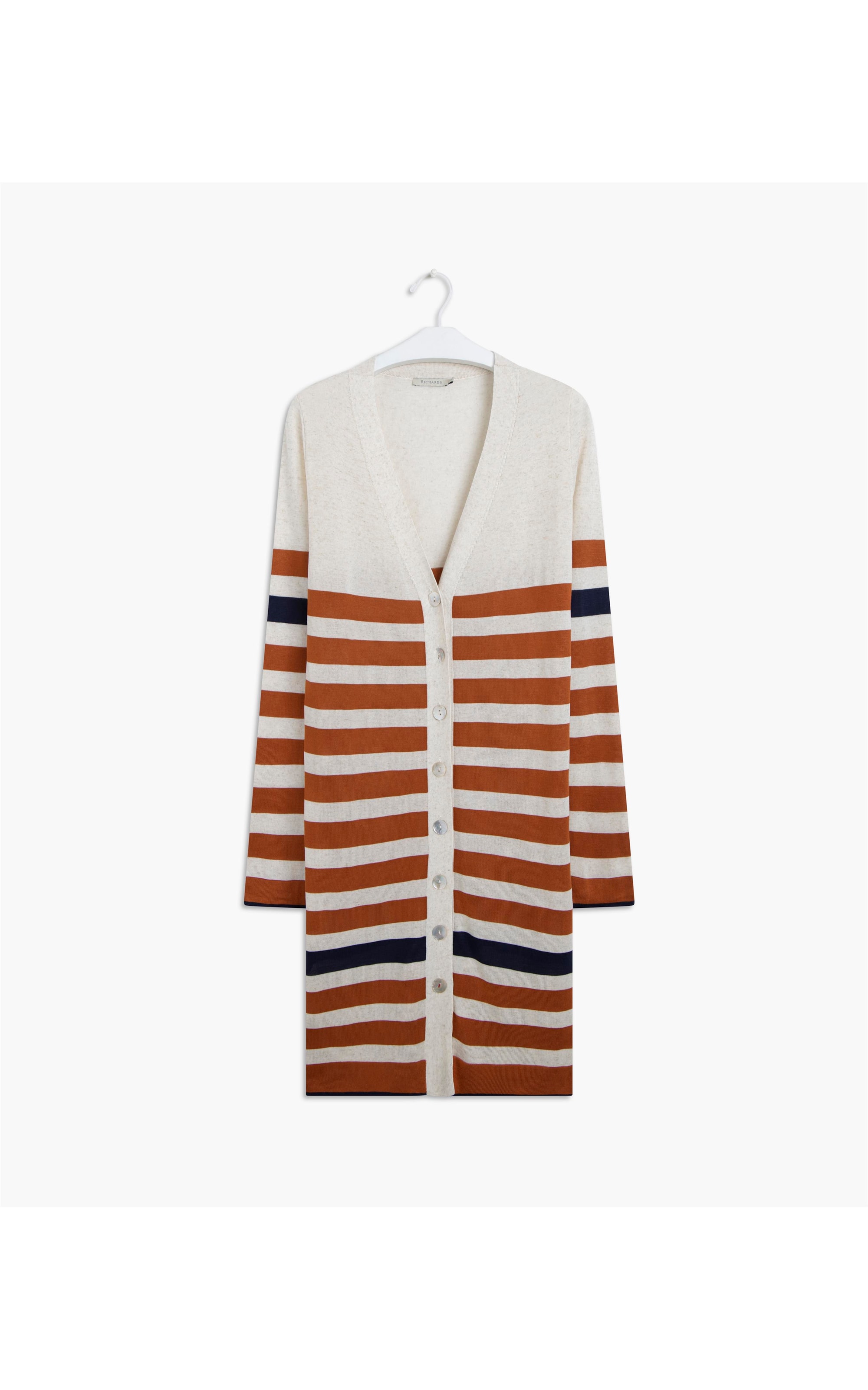 Cardigan Linho Tatah Tijolo