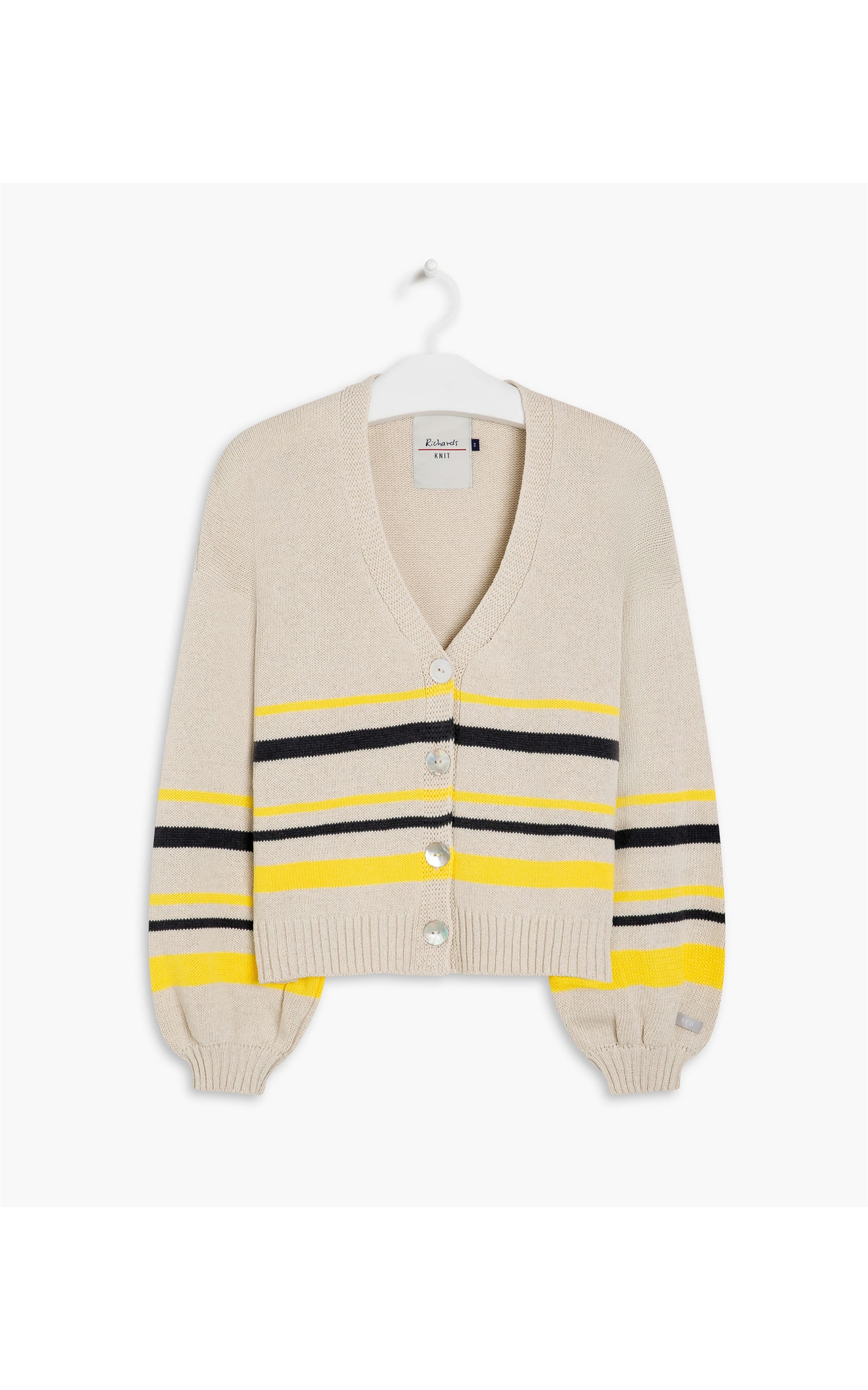 Cardigan Turim Listrado Natural