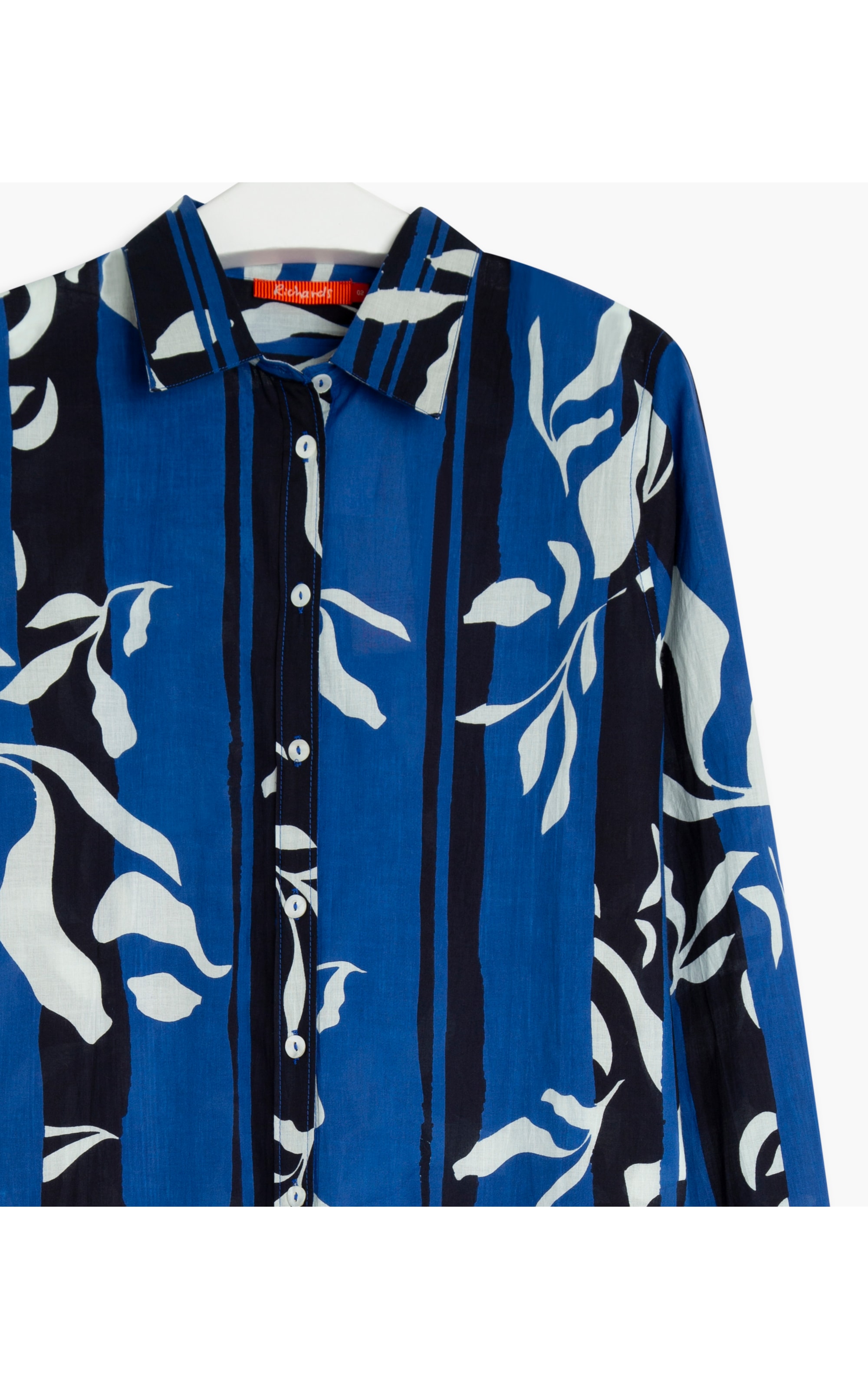 Chemise Sara Elementos Voil Ml Azul Bic