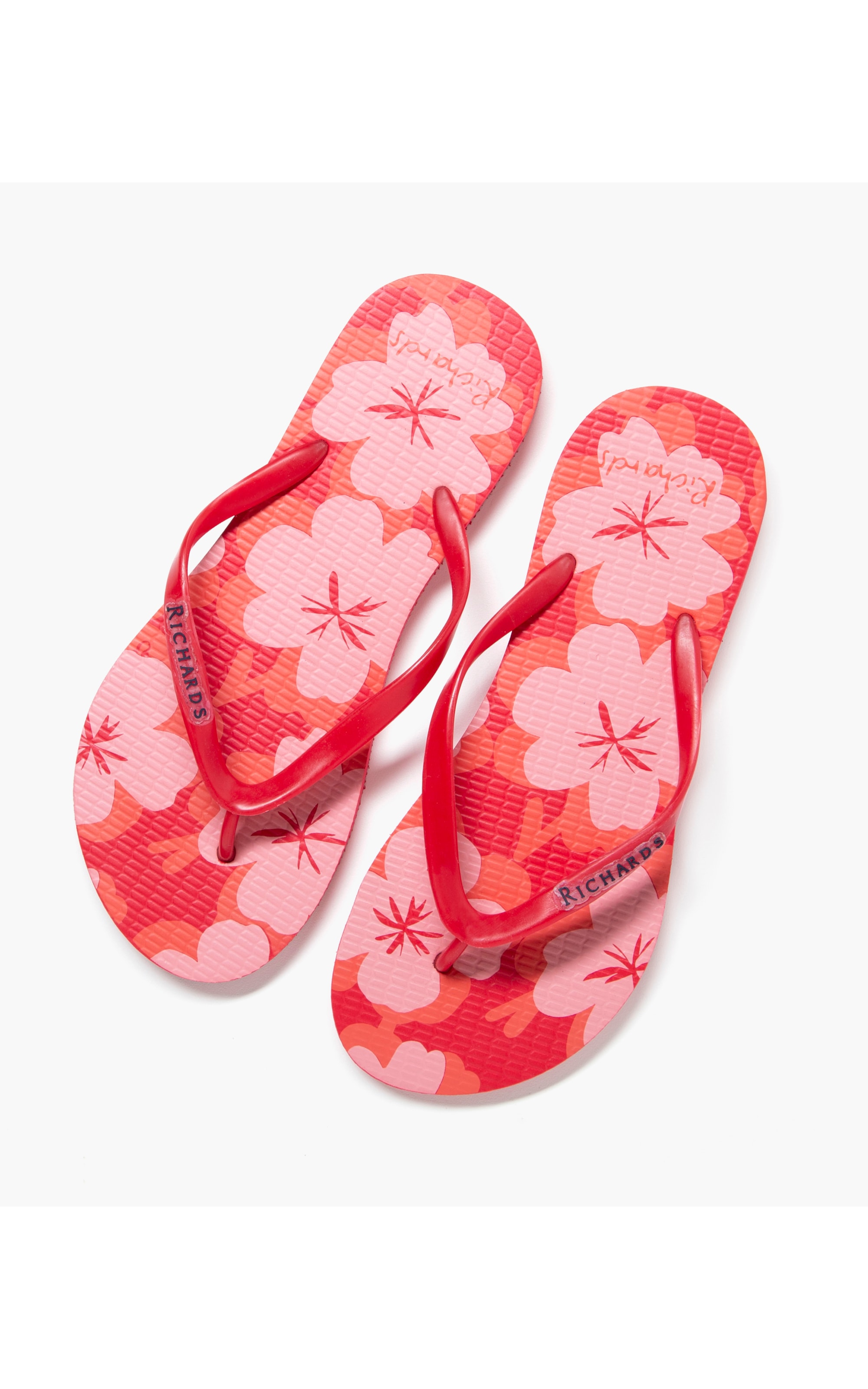 Chinelo Flowers Vermelho
