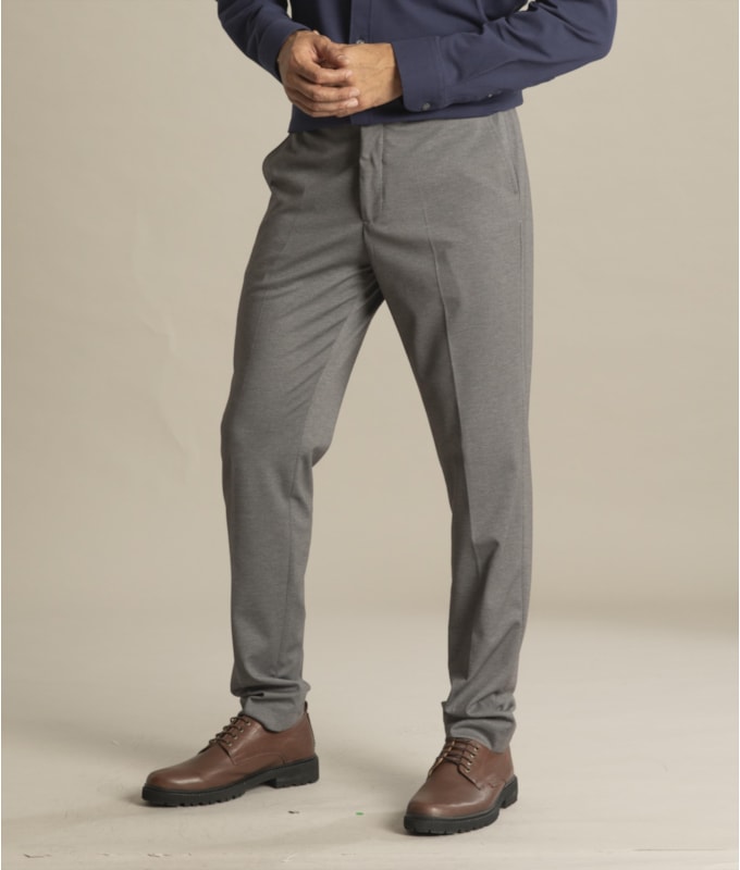 Chino Pants Jersey Chumbo Mescla