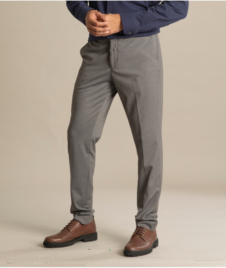 Chino Pants Jersey Chumbo Mescla