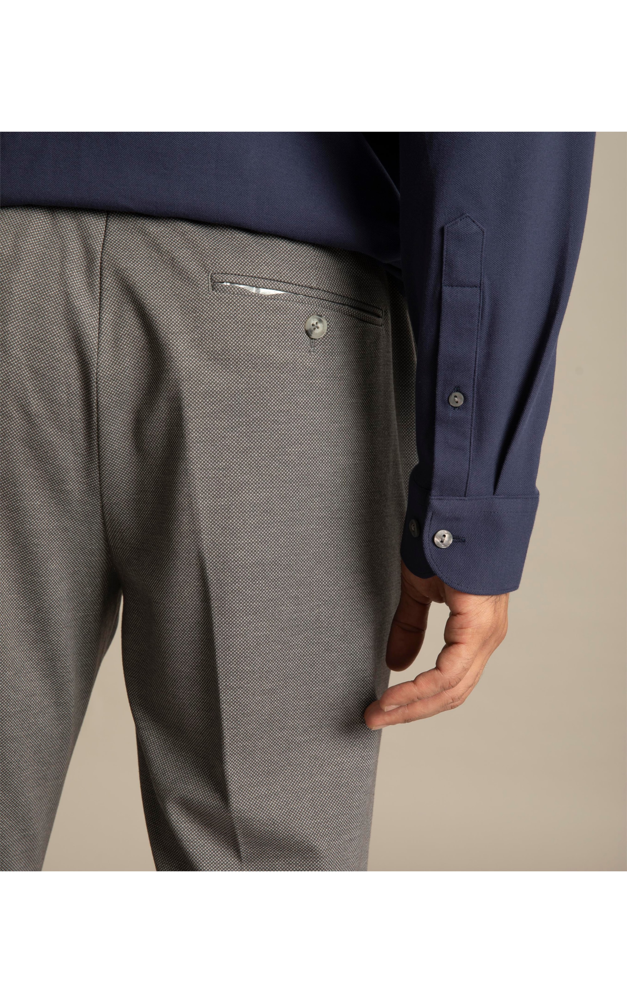 Chino Pants Jersey Chumbo Mescla