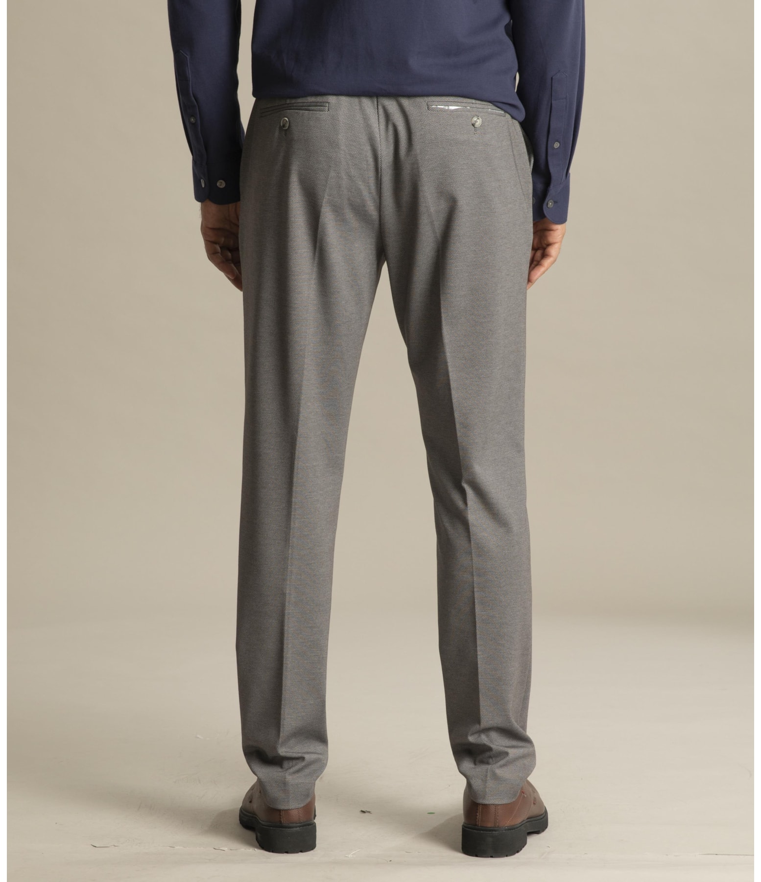 Chino Pants Jersey Chumbo Mescla
