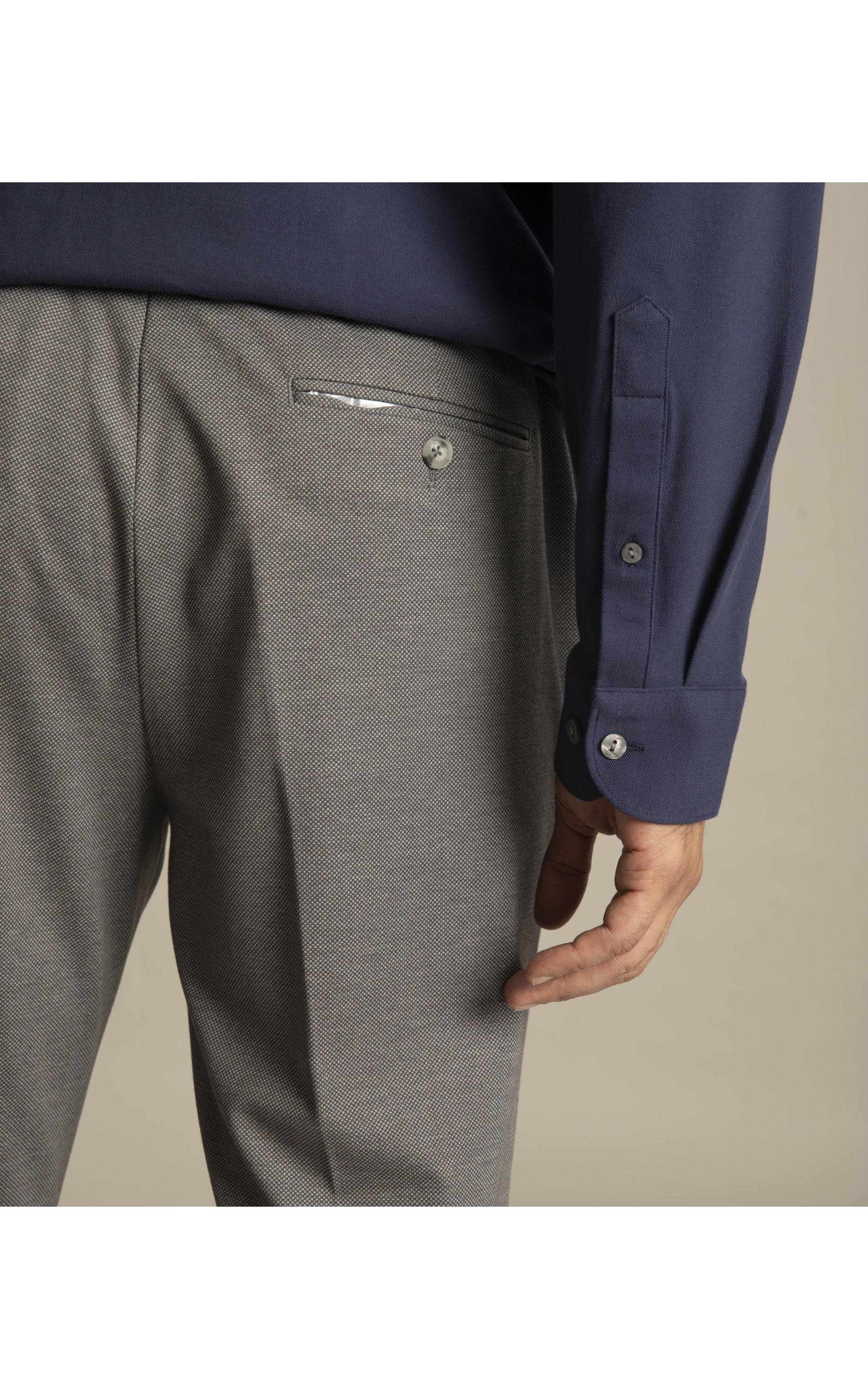 Chino Pants Jersey Chumbo Mescla