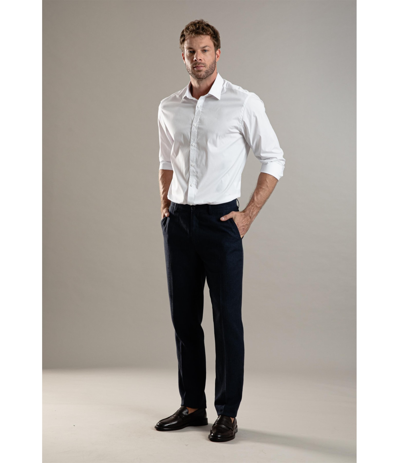 Chino Pants Linho Chevil Dark Navy