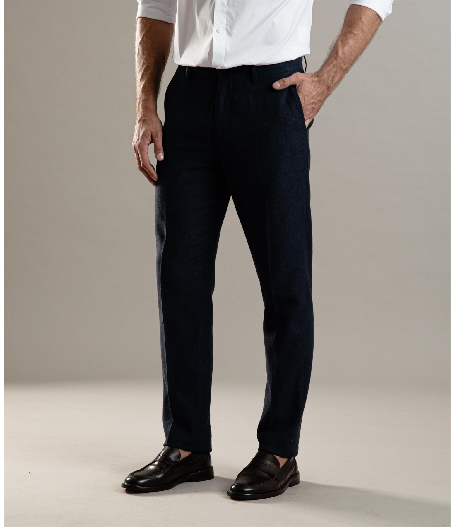 Chino Pants Linho Chevil Dark Navy