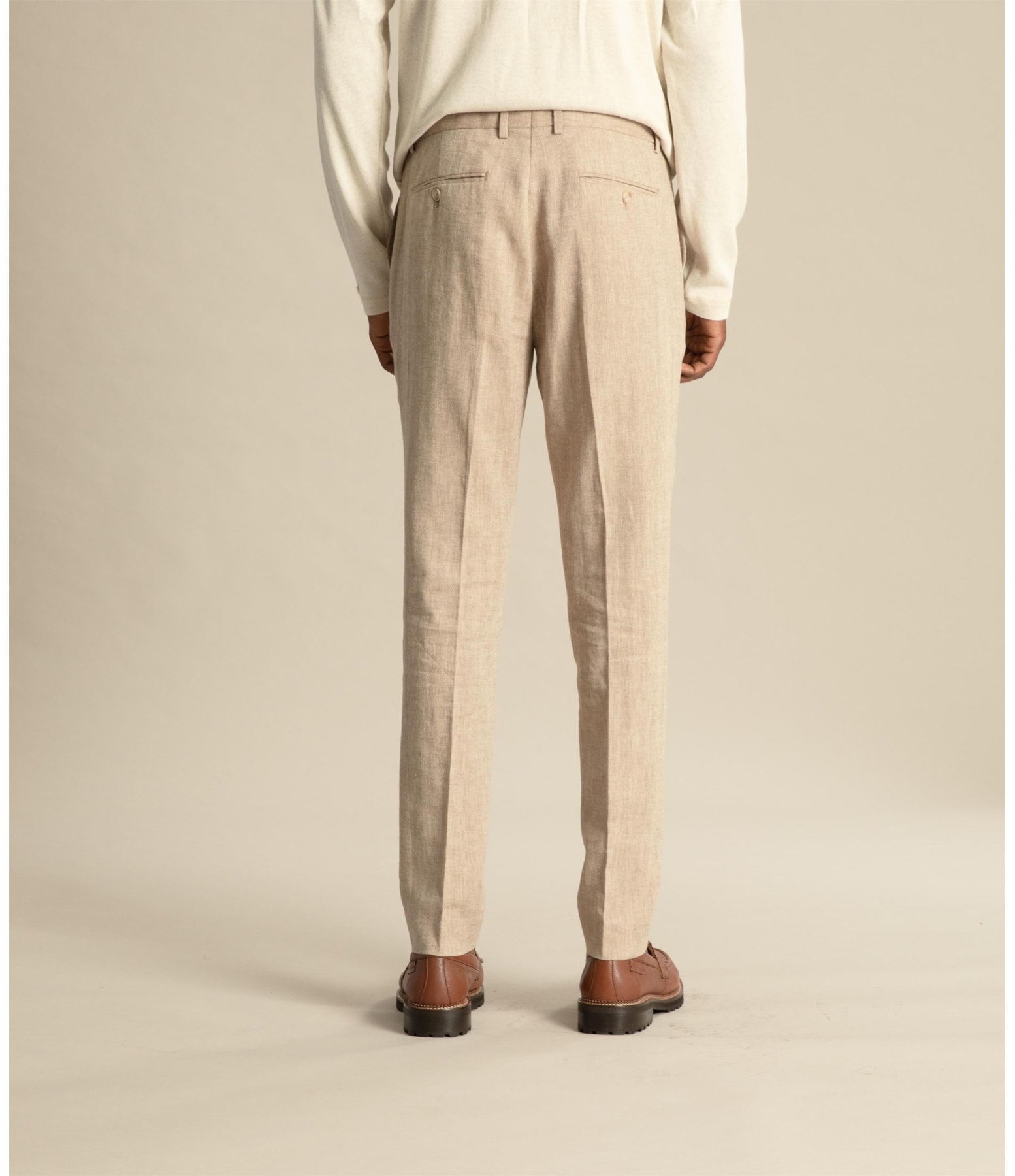 Chino Pants Puro Linho  Chevron Caqui