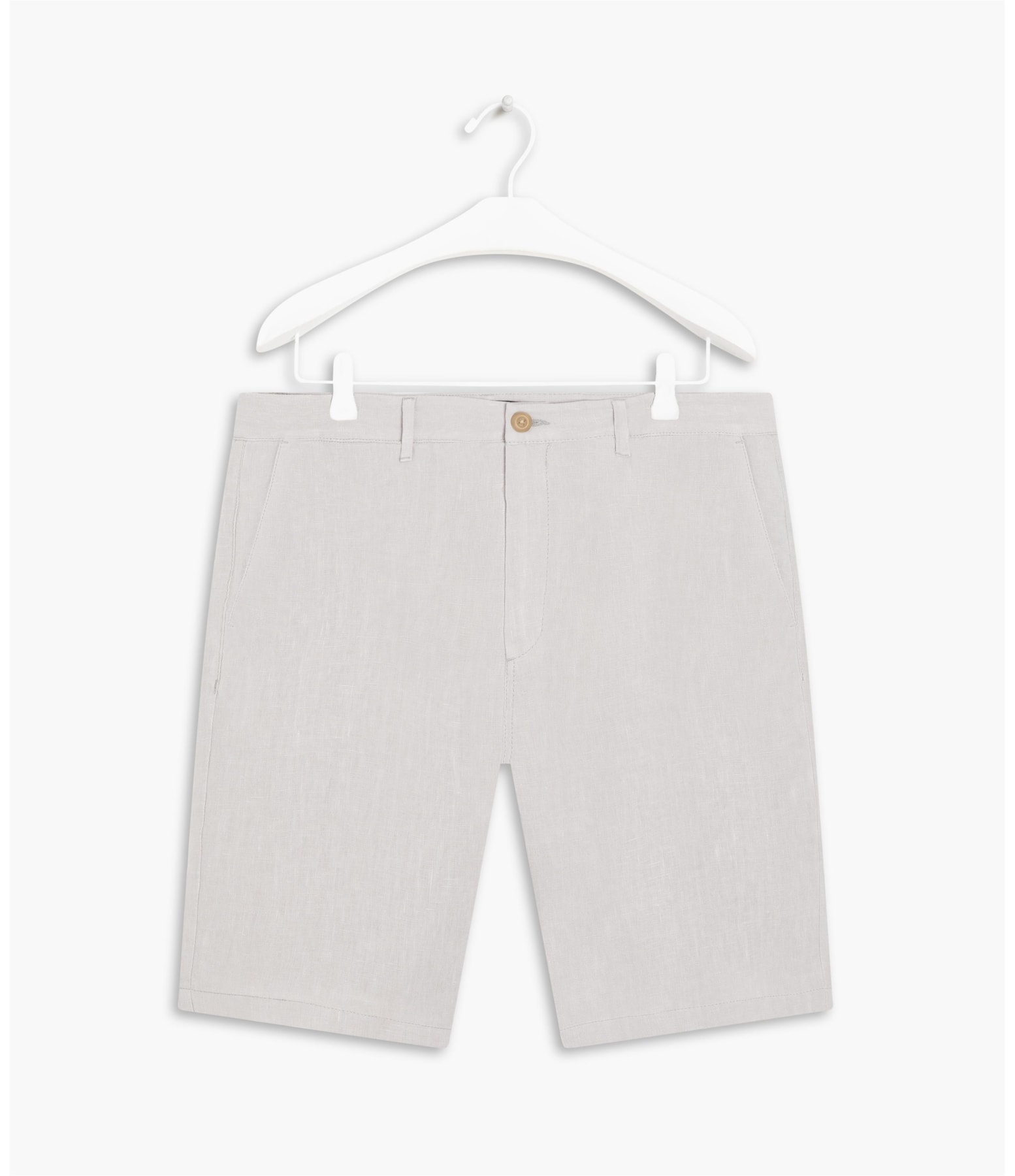 Chino Short  Puro Linho Regular Wb Silver