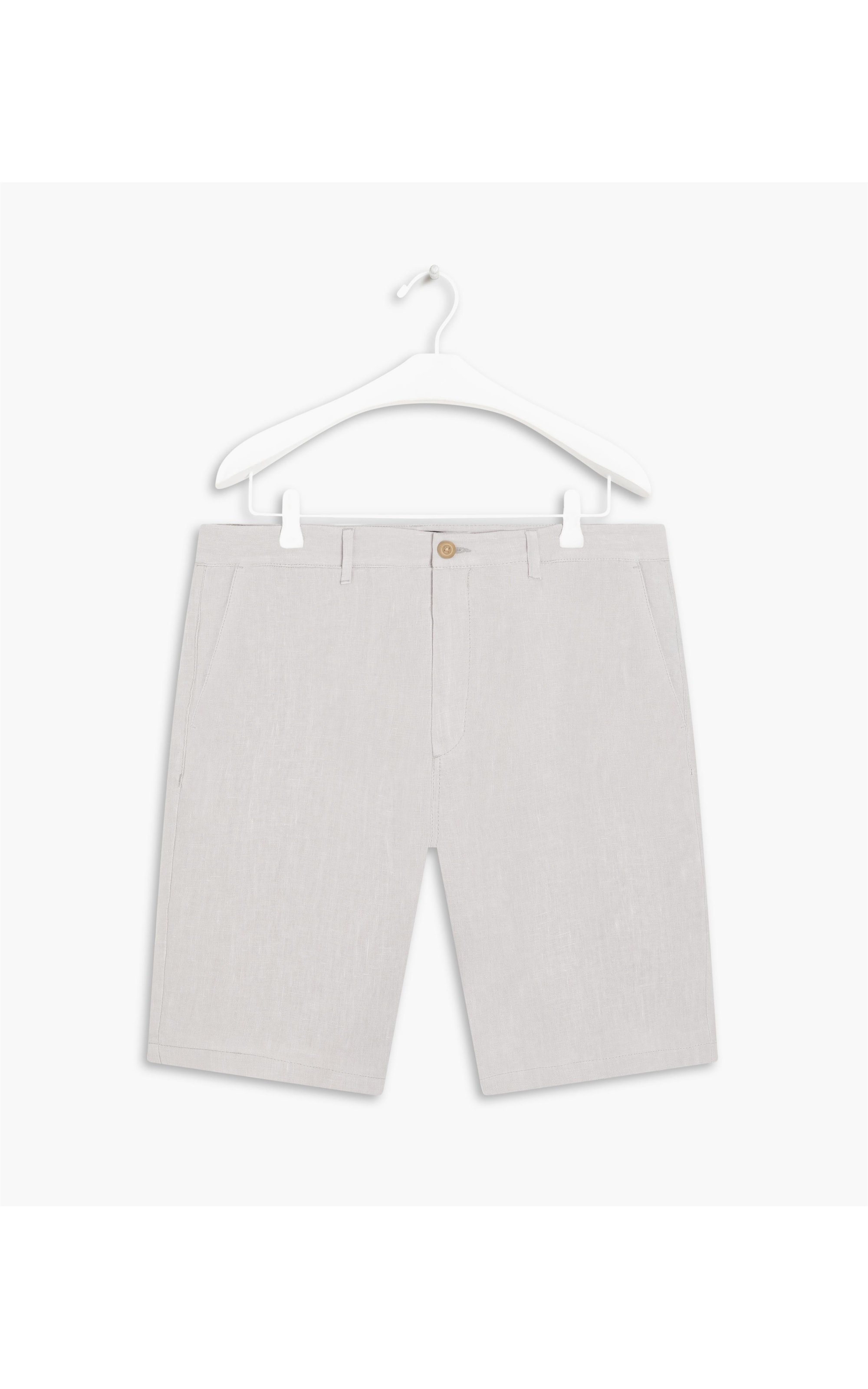 Chino Short  Puro Linho Regular Wb Silver