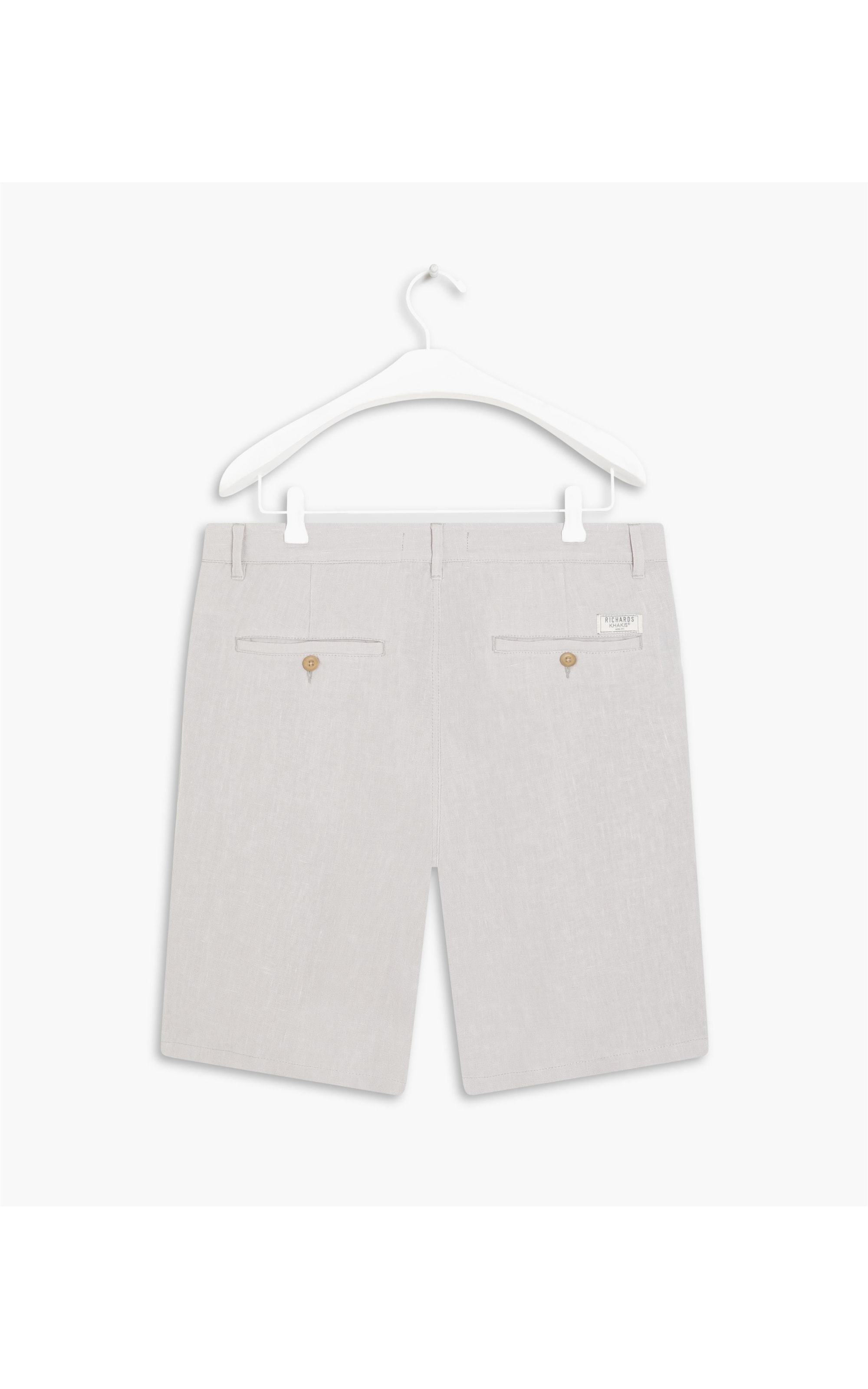 Chino Short  Puro Linho Regular Wb Silver