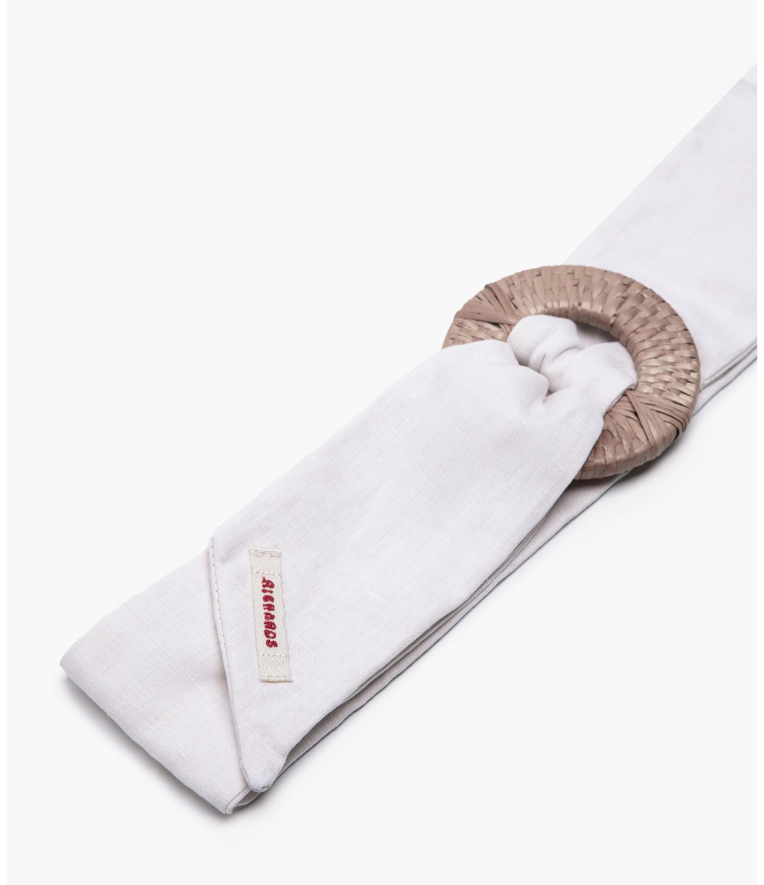 Cinto Puro Linho Faixa Color Off White
