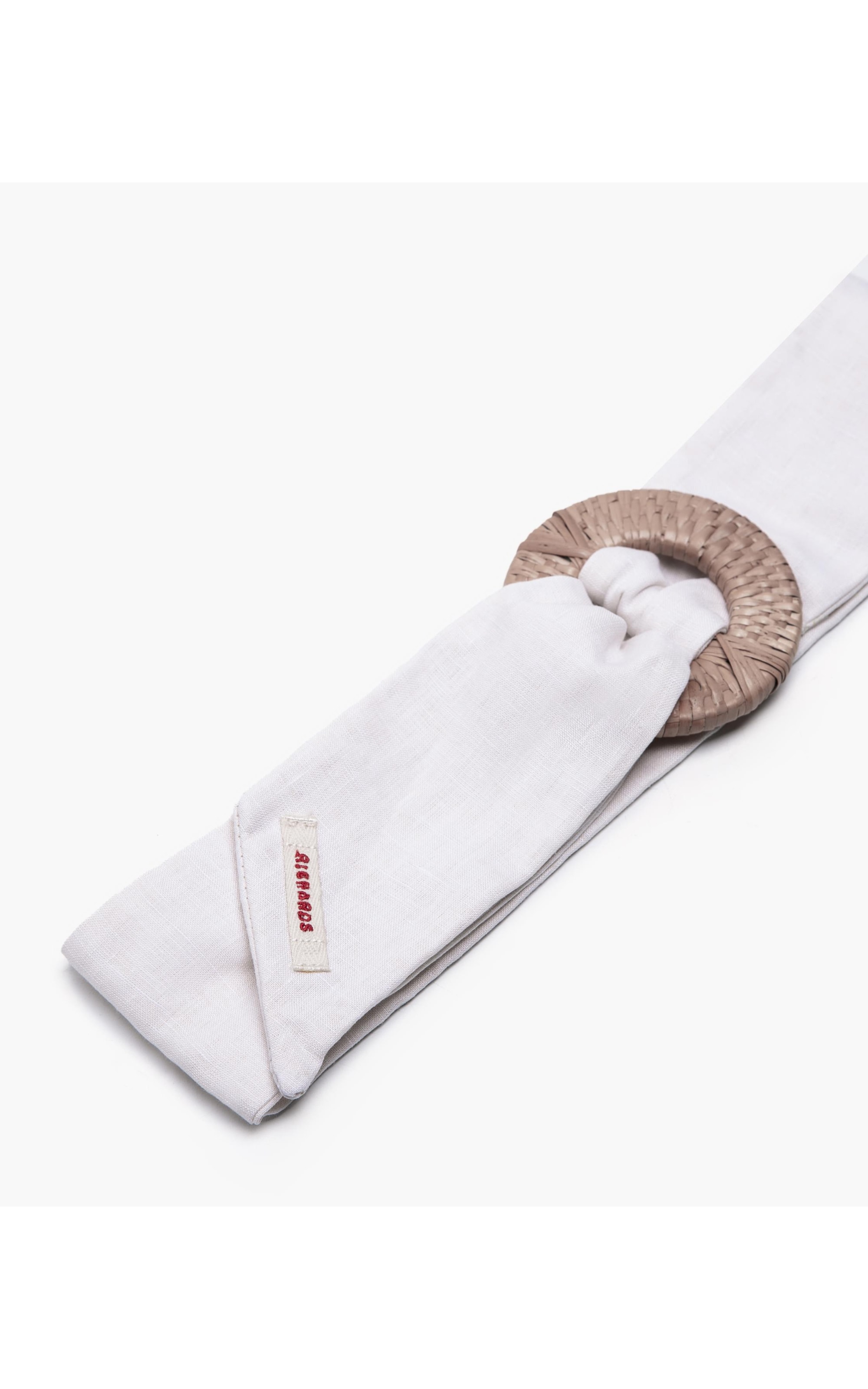 Cinto Puro Linho Faixa Color Off White