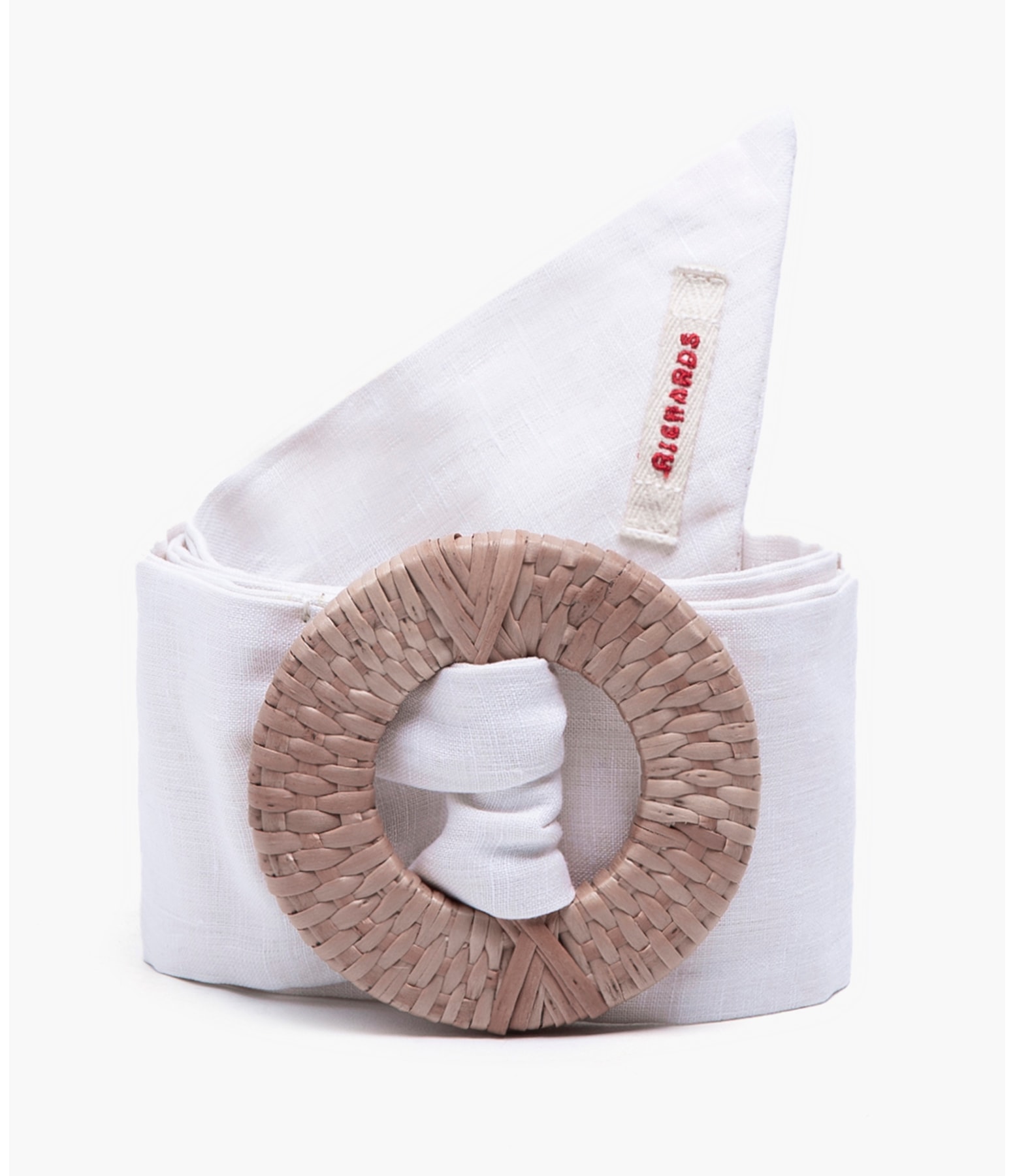 Cinto Puro Linho Faixa Color Off White