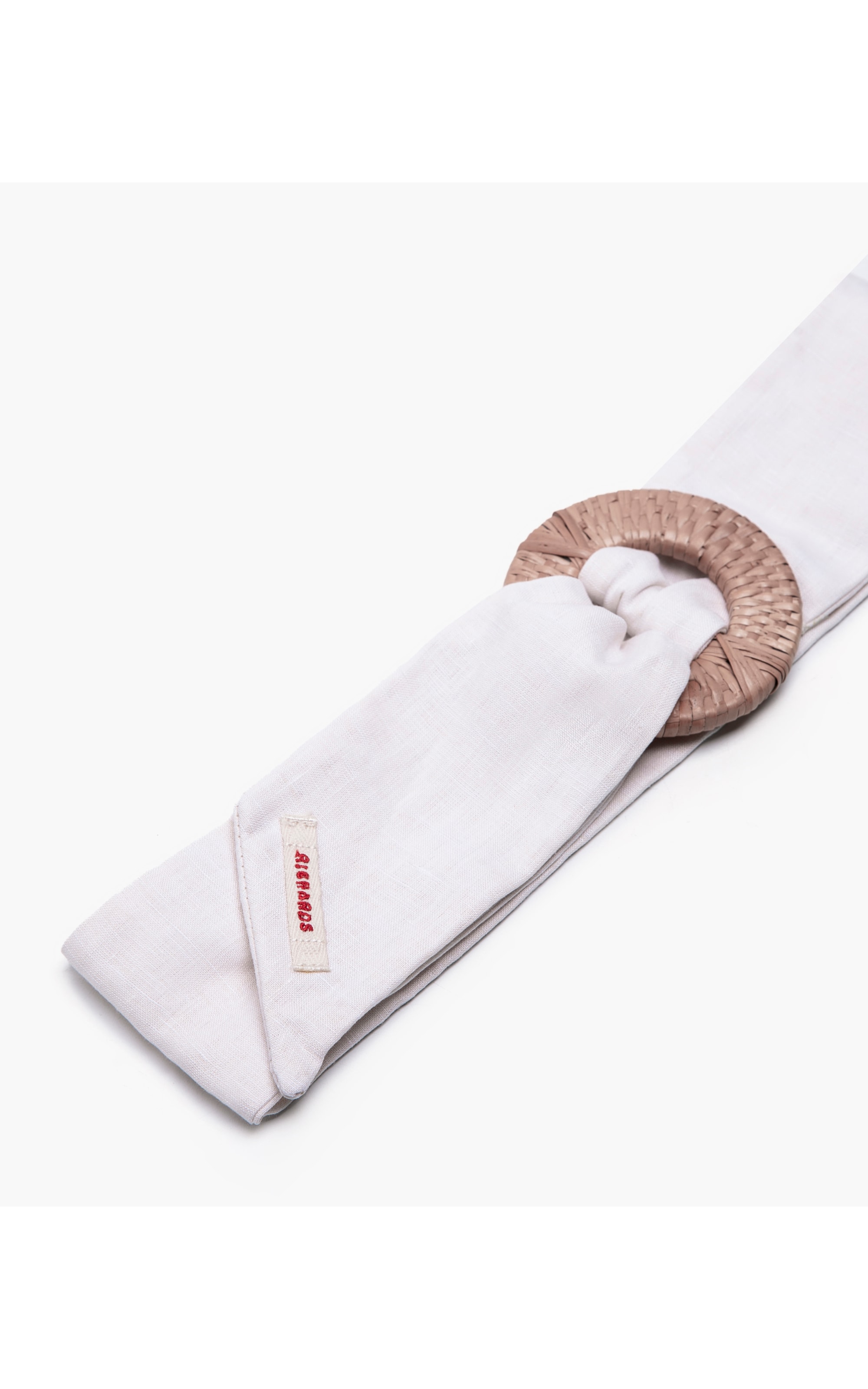 Cinto Puro Linho Faixa Color Off White
