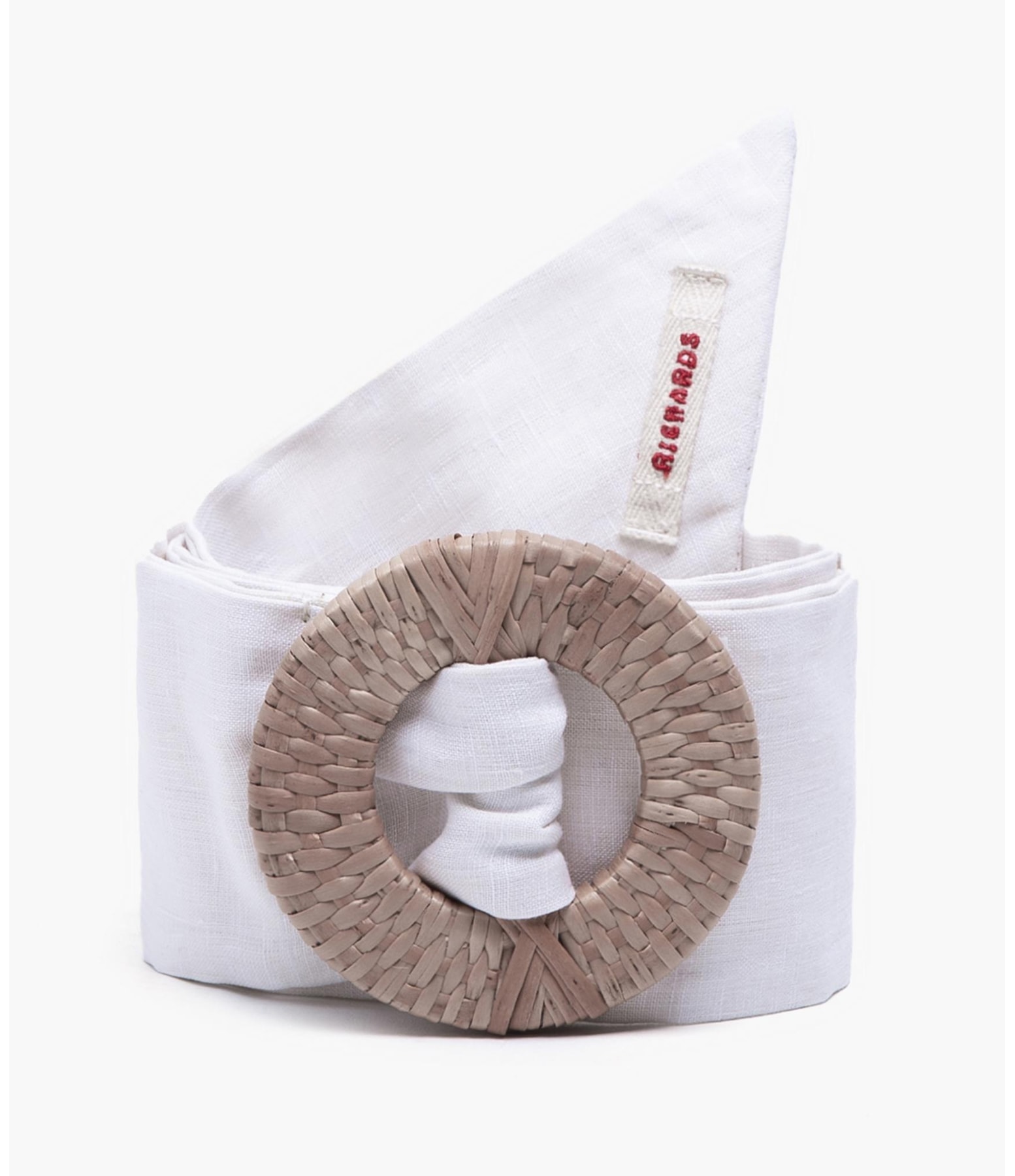 Cinto Puro Linho Faixa Color Off White