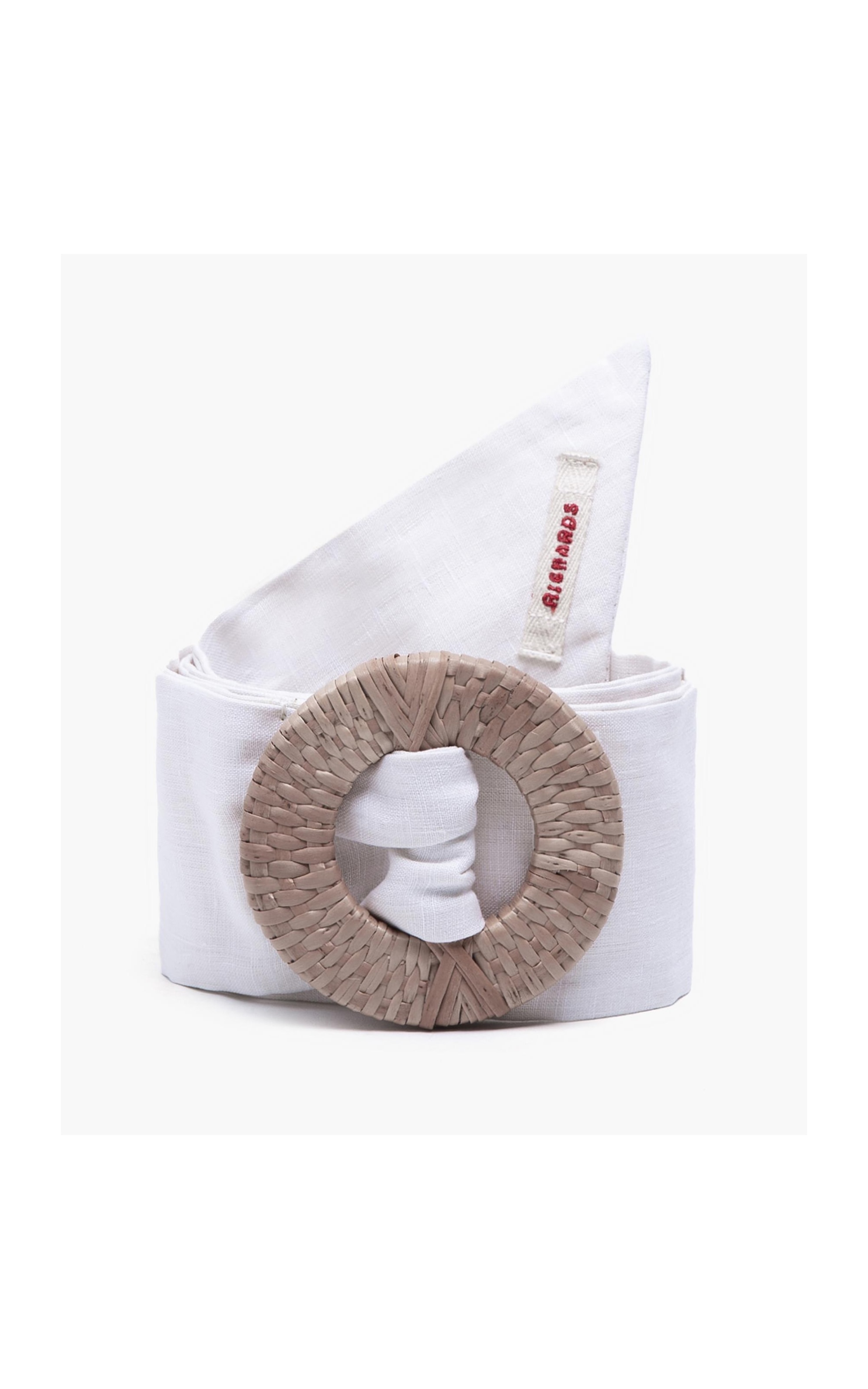 Cinto Puro Linho Faixa Color Off White