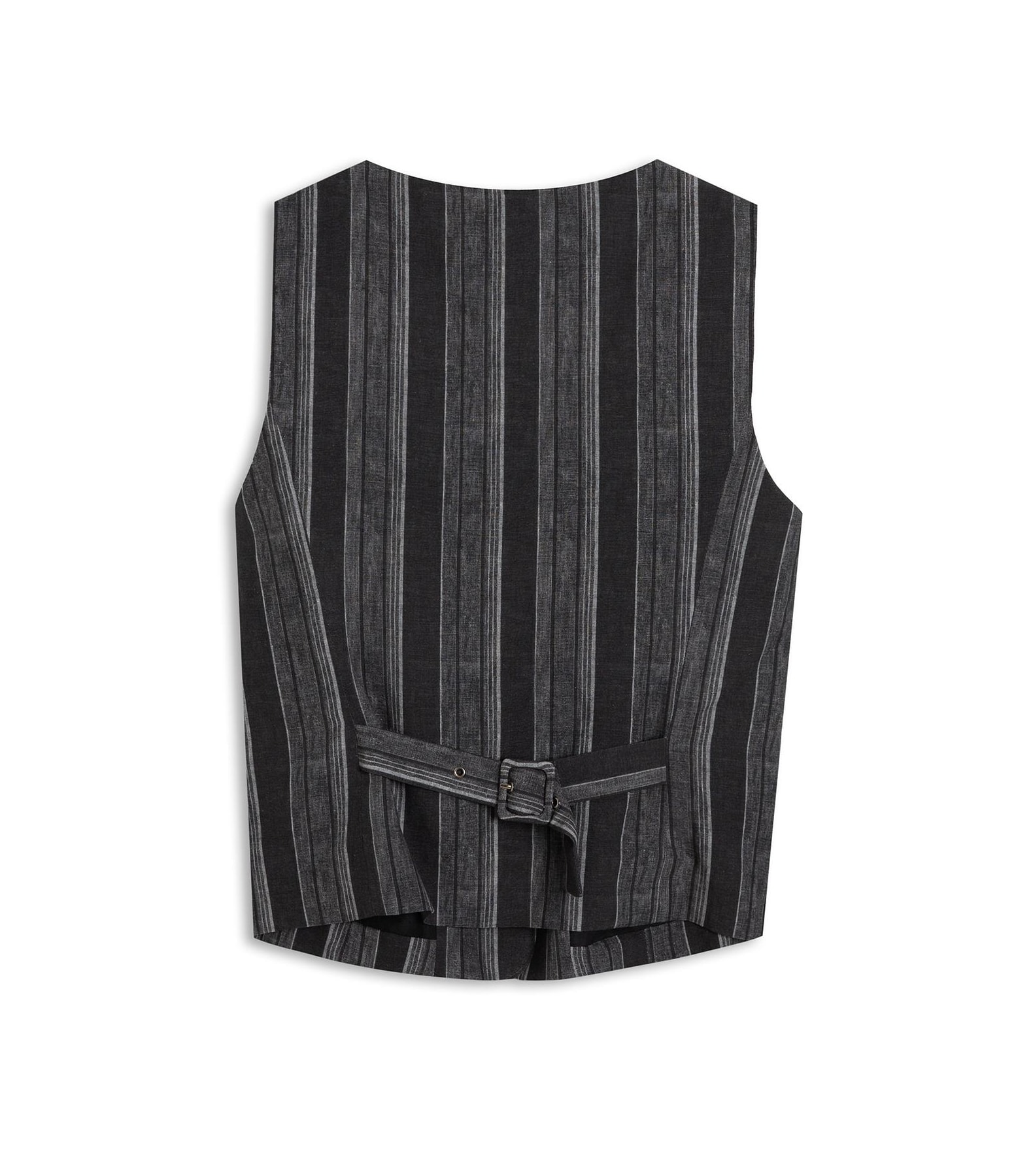 Colete Linho Gabbi Stripe Preto