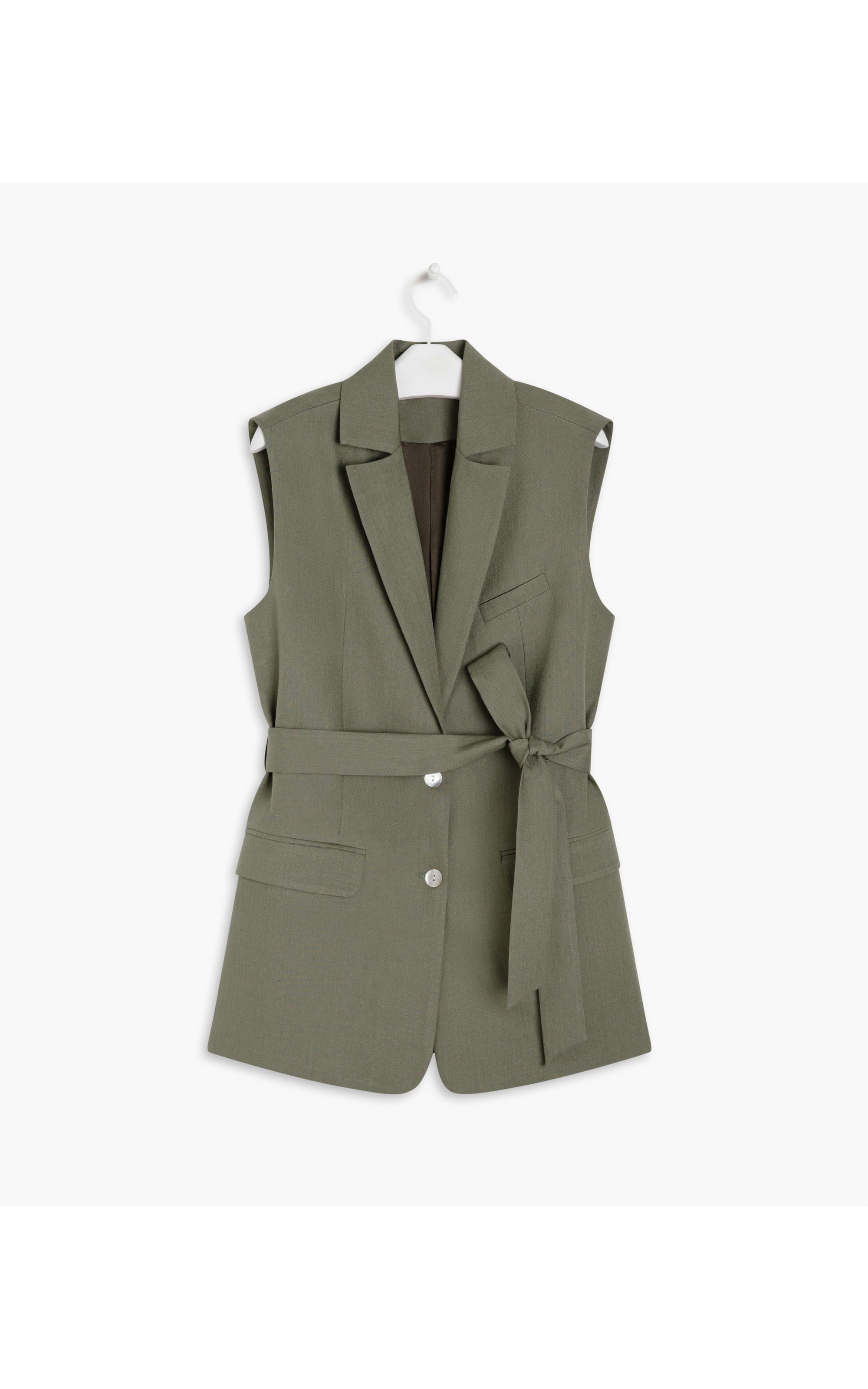 Colete Linho Martin Verde Militar