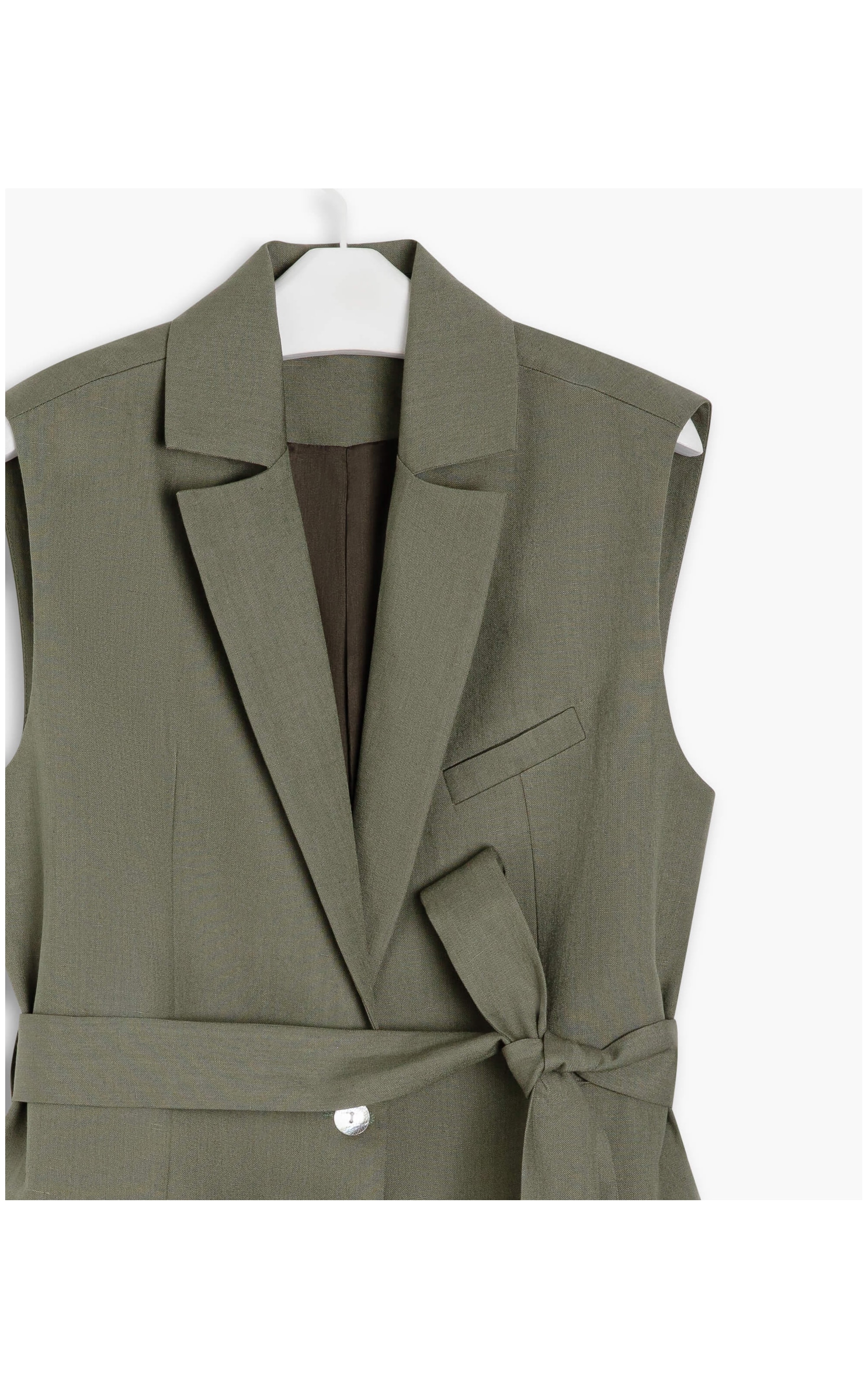 Colete Linho Martin Verde Militar