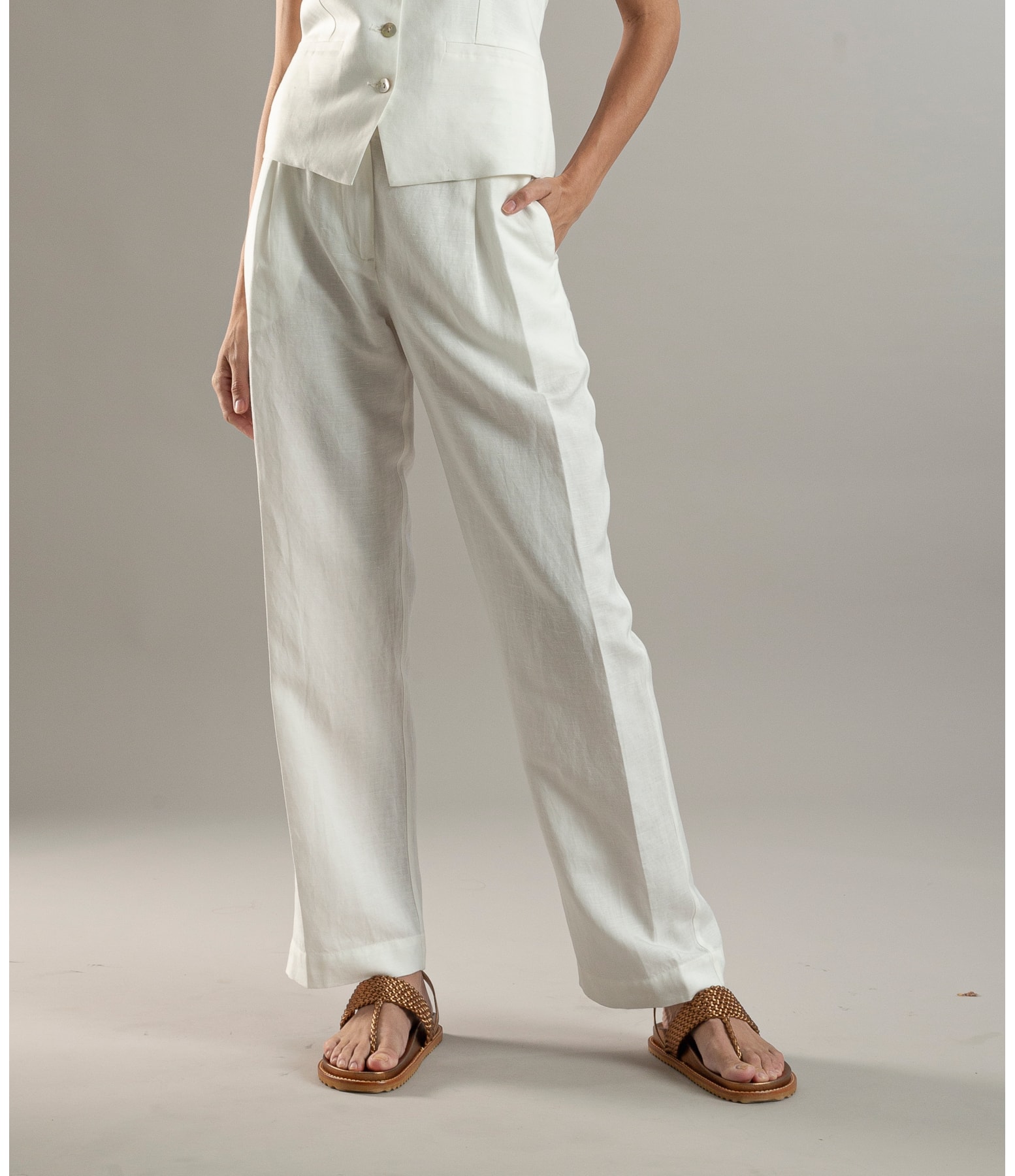 Colete Linho  Robin Off White