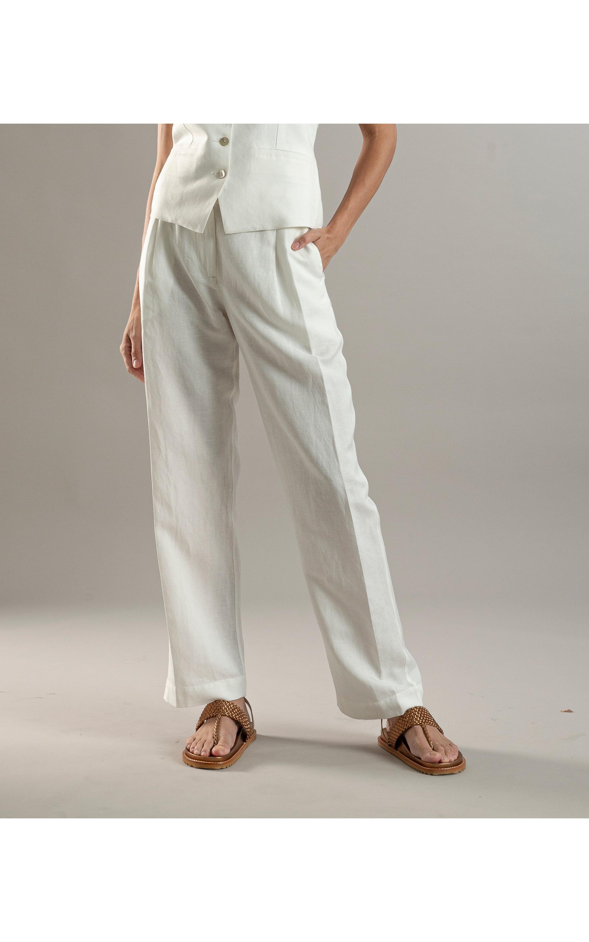 Colete Linho  Robin Off White