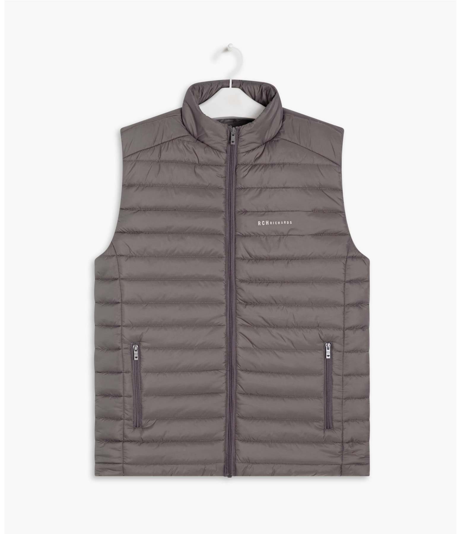 Colete Puffer 2 Pockets Cinza Medio