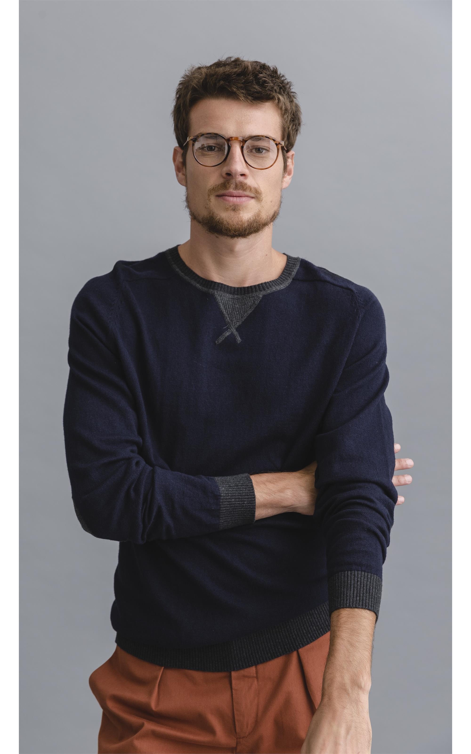 Cotton Cashmere College Azul Marinho